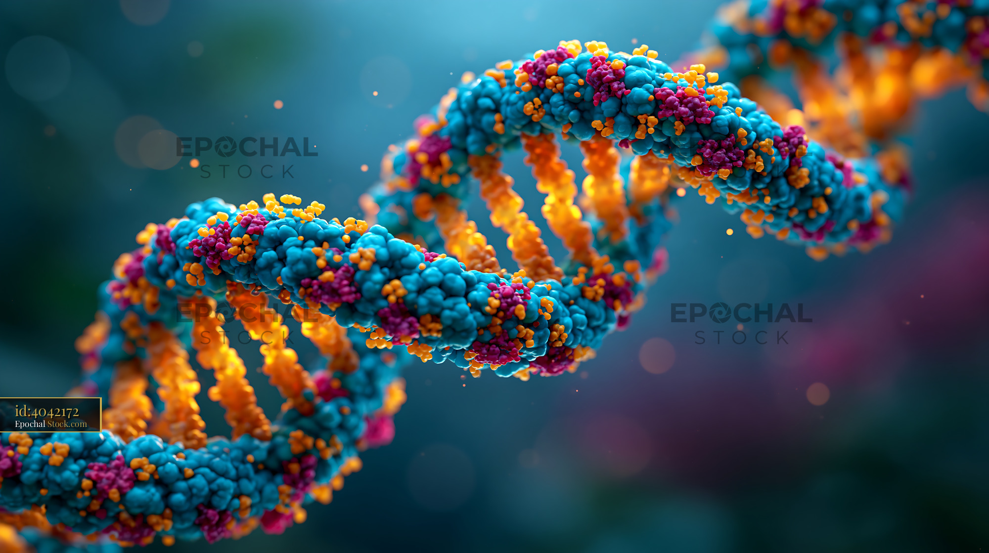 DNA double helix for cas12b thermosensitive genome editing assay - stock photo