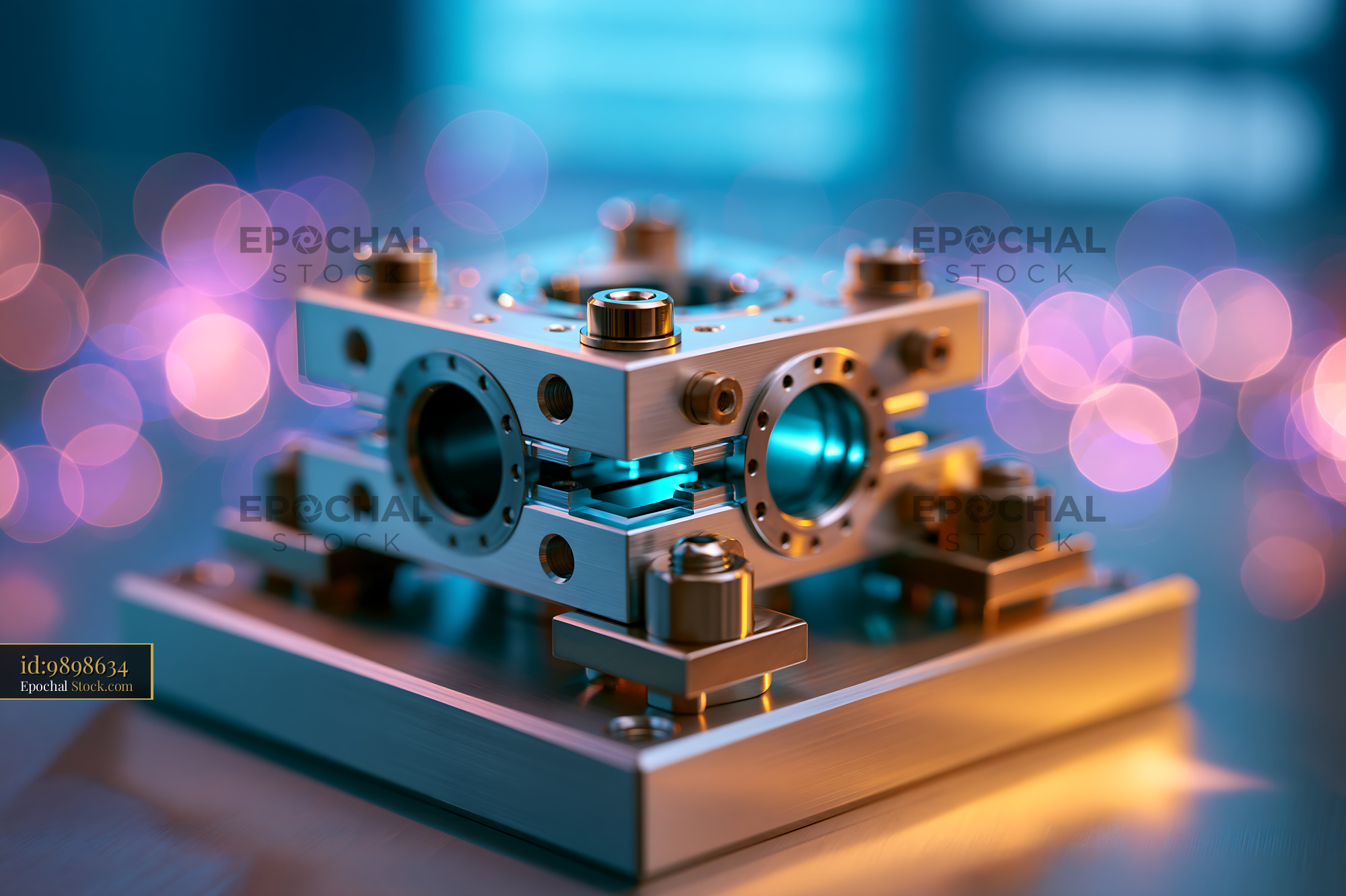 Precision optical component for hollow core photonic crystal fiber ram - stock photo