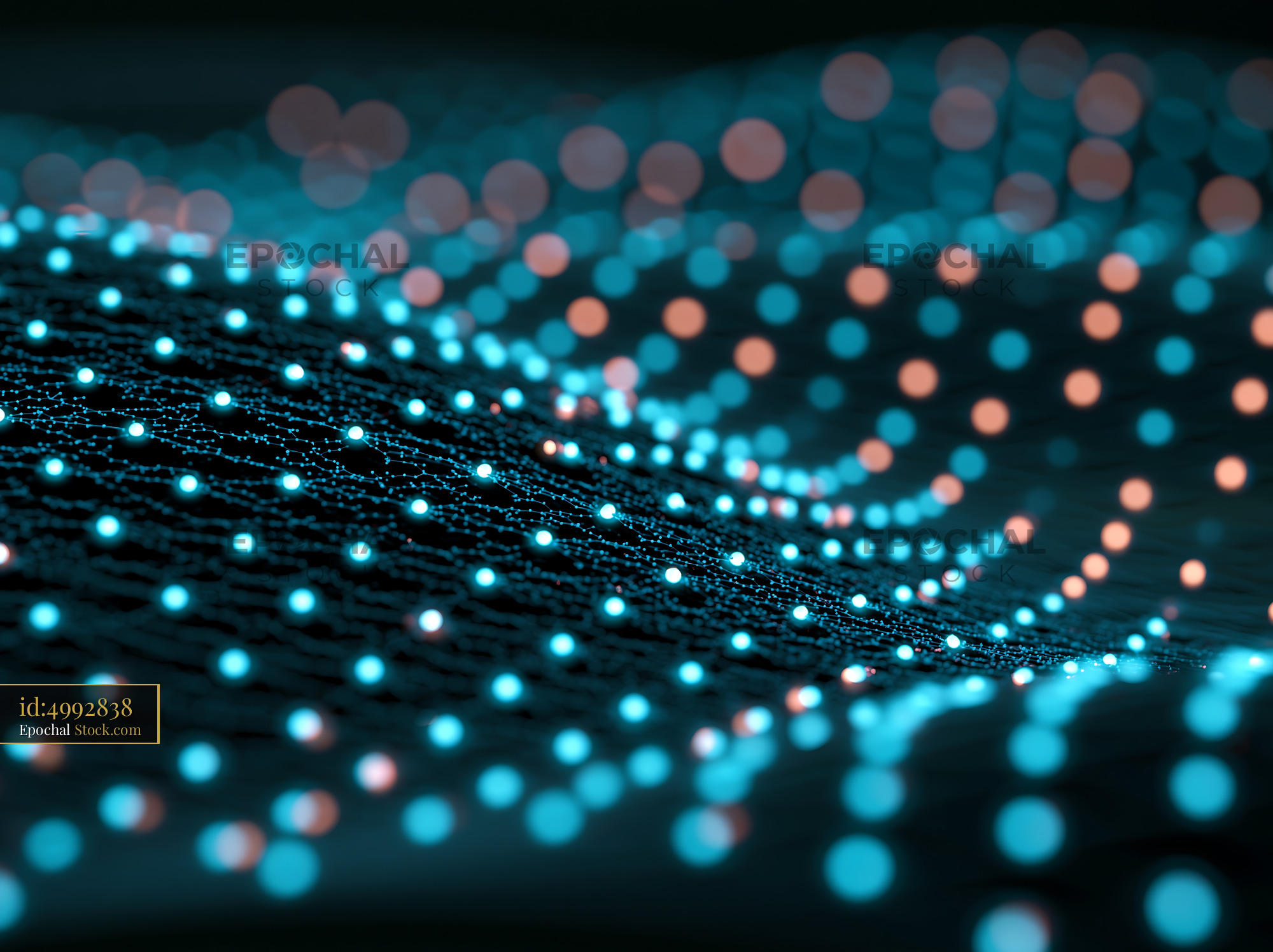 Abstract sum frequency generation spectroscopy on a DNA surface - stock photo