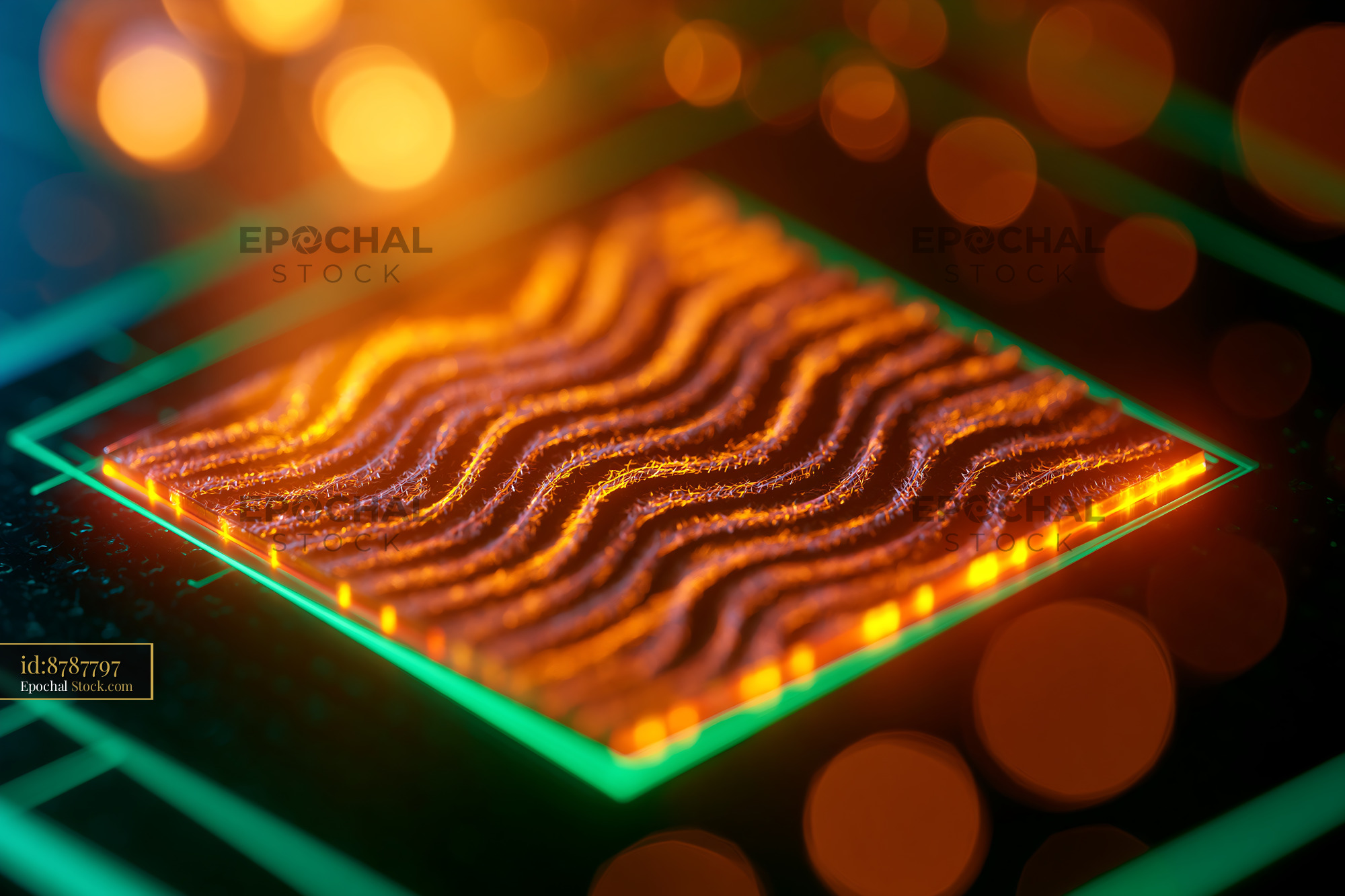 DNA strands visualized with tip enhanced raman mapping on a sensor - stock photo