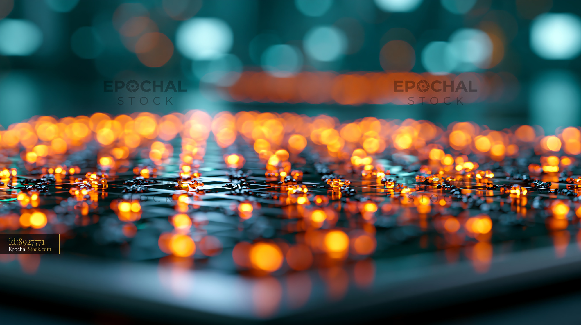 Abstract cathodoluminescence imaging of dna labeled nanocrystals - stock photo