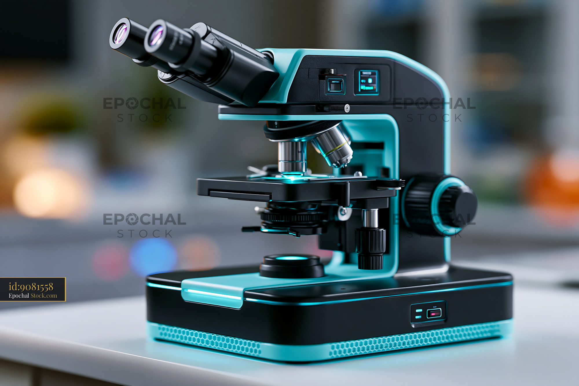 Modern digital microscope for expansion microscopy and dna analysis - stock photo