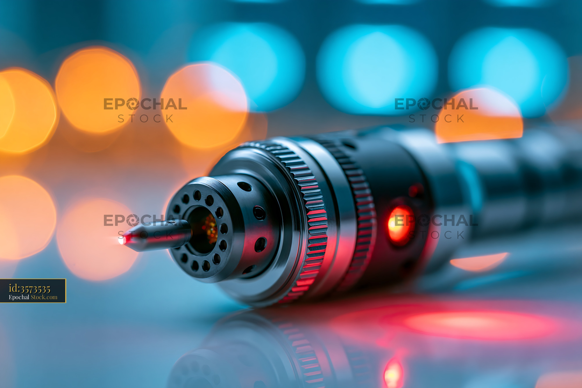 Advanced laser probe for gold nanostar raman reporters dna detection - stock photo