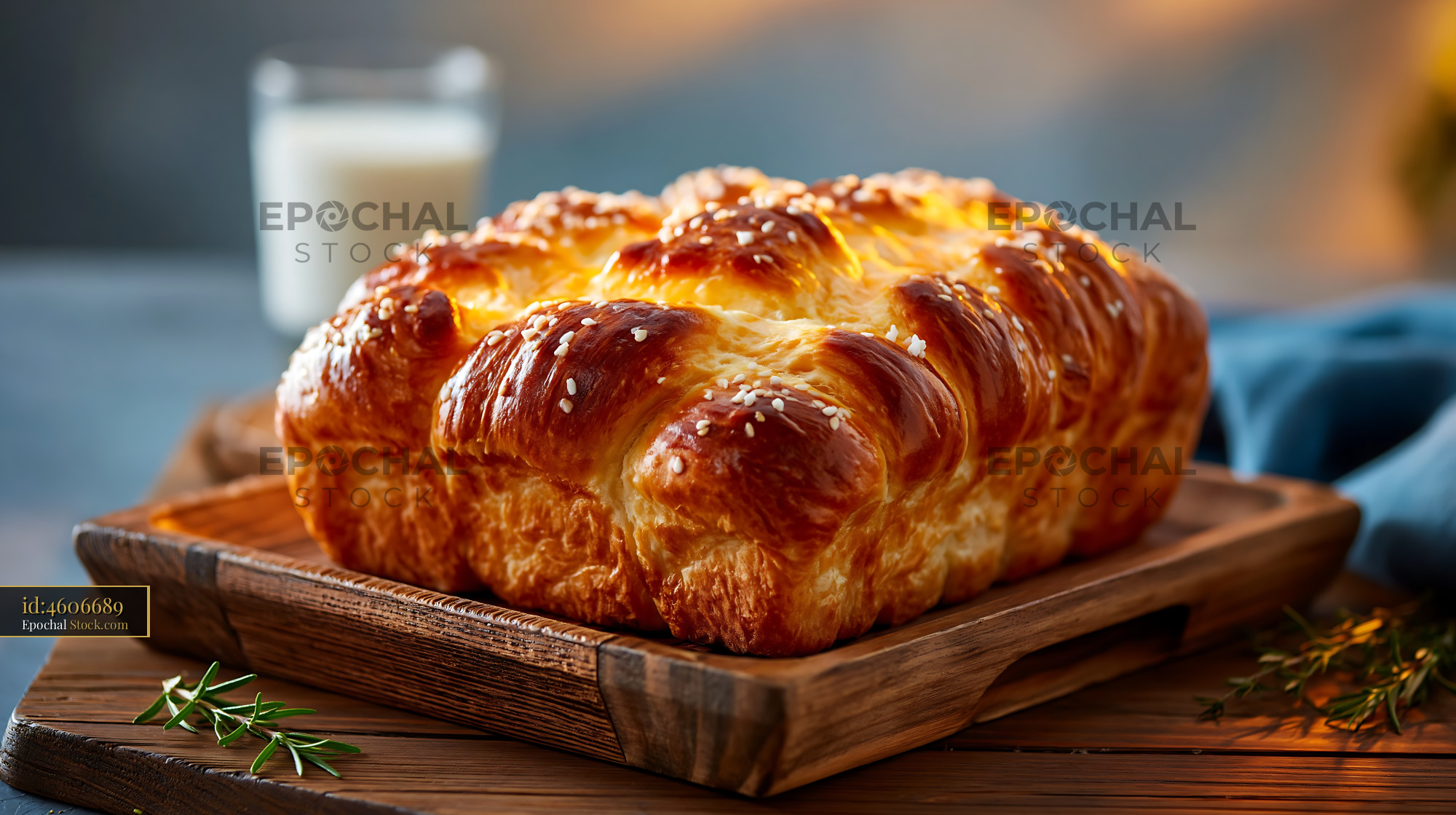 Freshly baked maryland beaten german bread topped with pearl sugar - stock photo