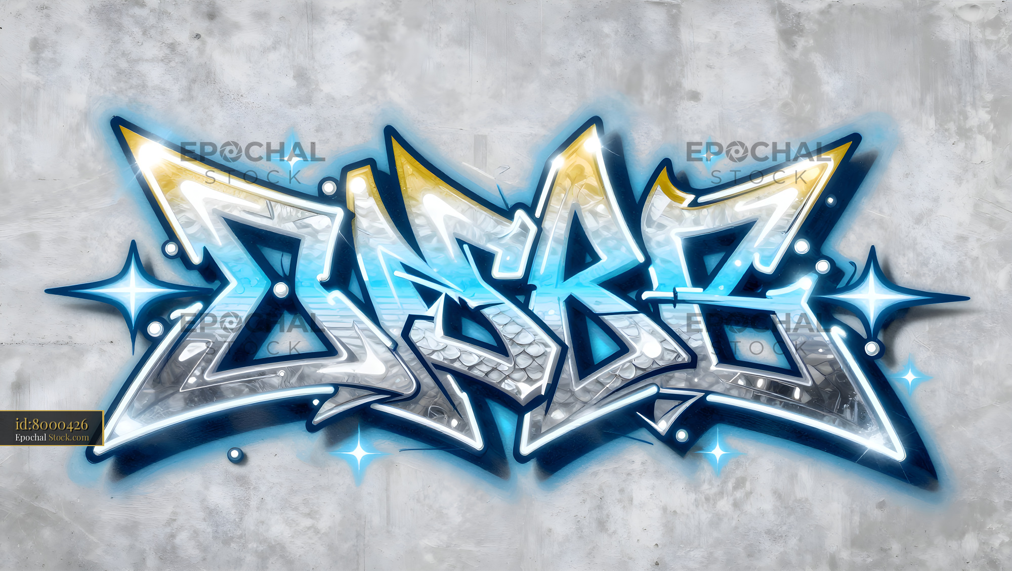 Colorful graffiti art on a concrete wall in an urban setting Premium Stock Image