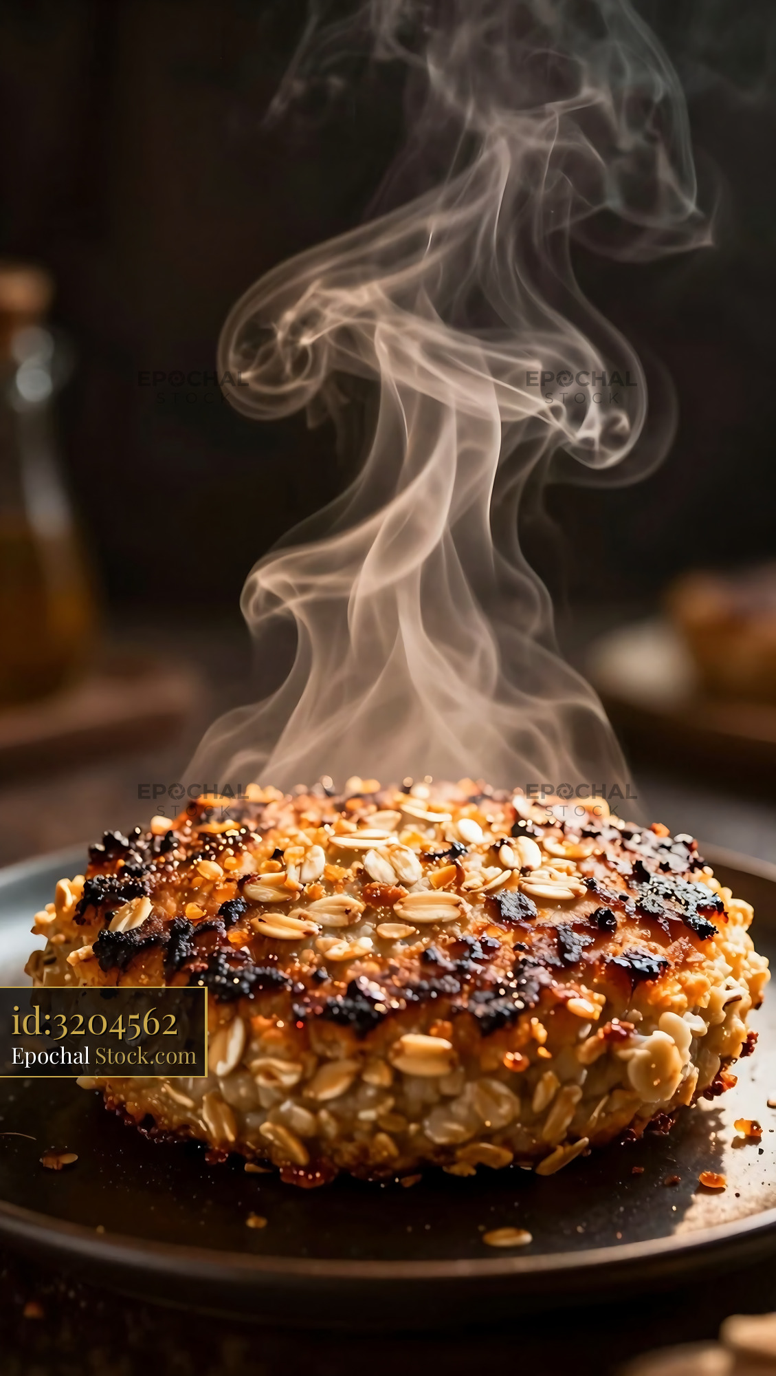 Fresh Goetta with Sesame Seeds Steaming - stock photo