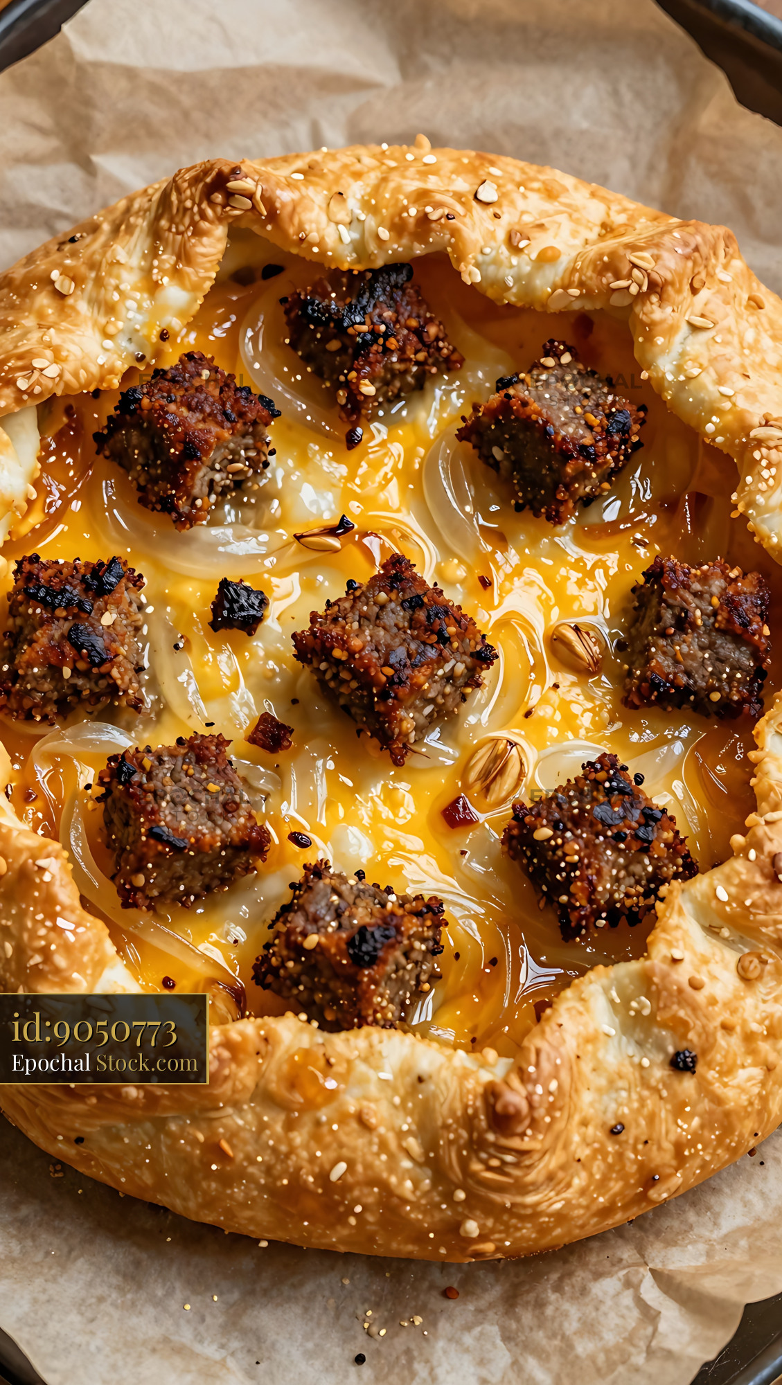 Goetta Cheese Pastry with Sesame Seeds - stock photo