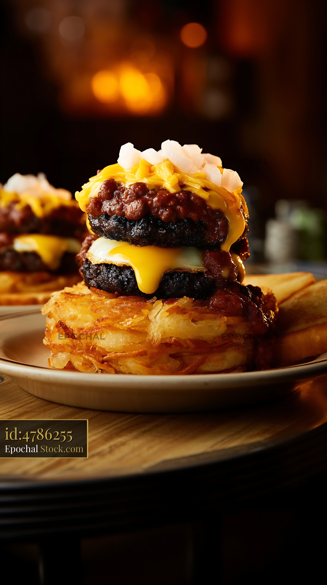 St. Louis Slinger Double Patties Hash Browns - stock photo