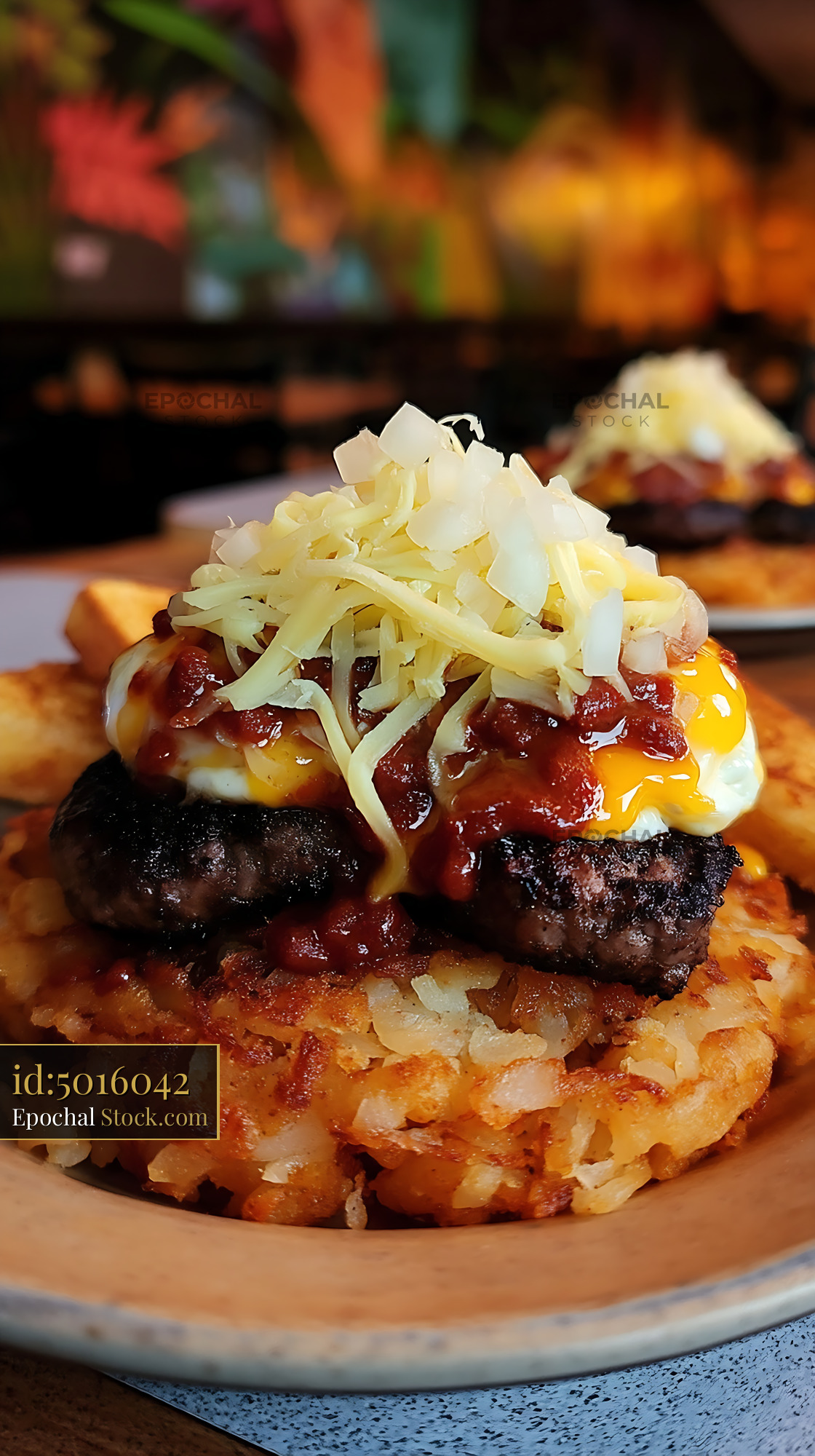 St. Louis Slinger With Egg and Onions - stock photo
