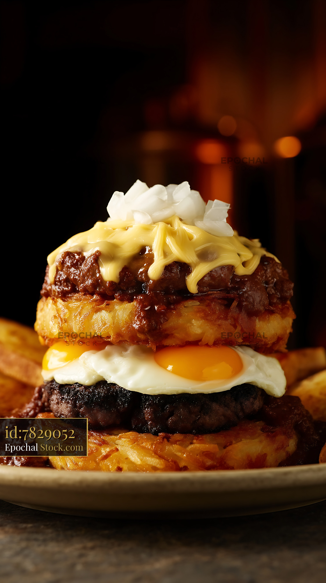 St. Louis Slinger Gourmet Stack Burger - stock photo