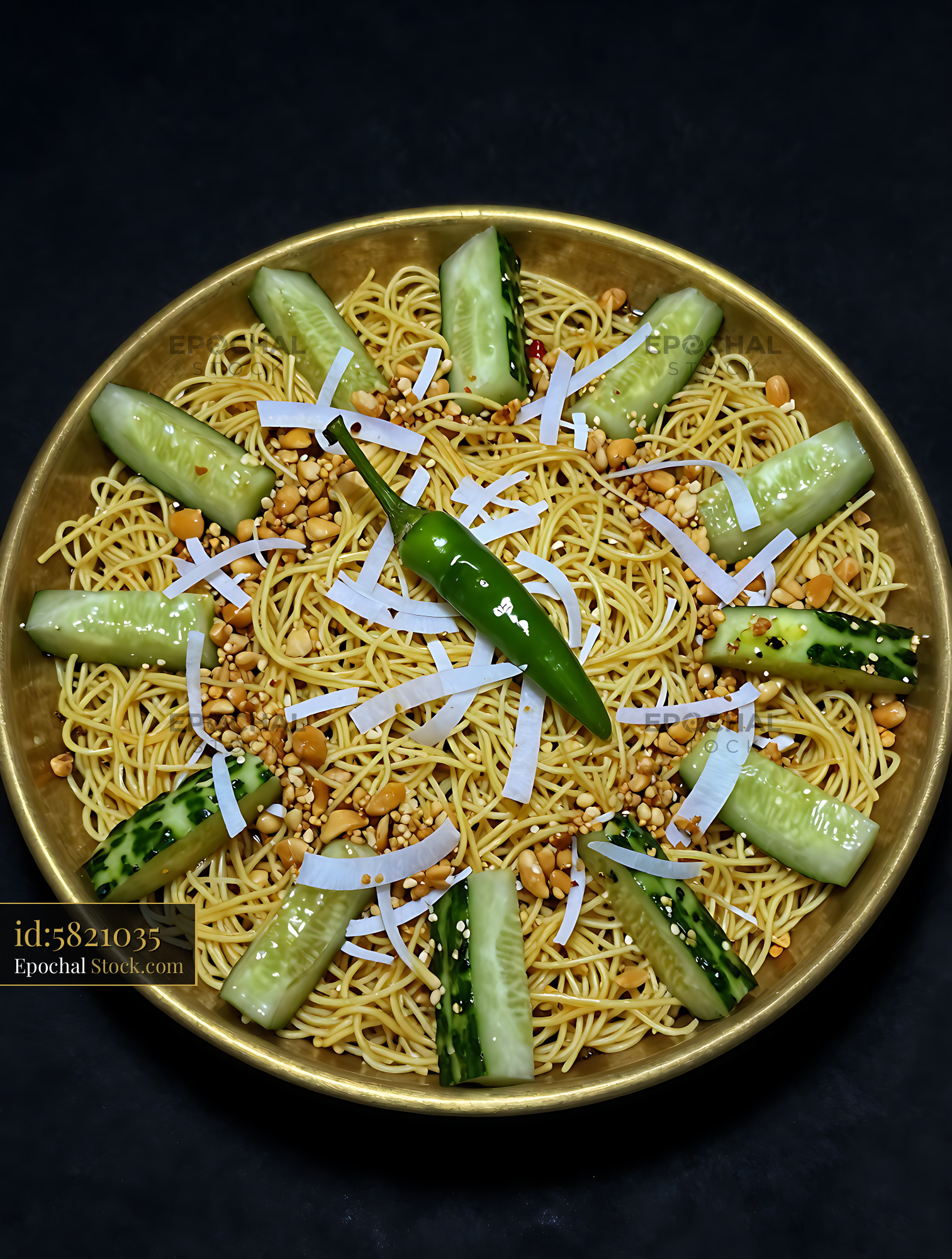 Kakdi Koshimbir: Crispy Cucumber Salad - stock photo