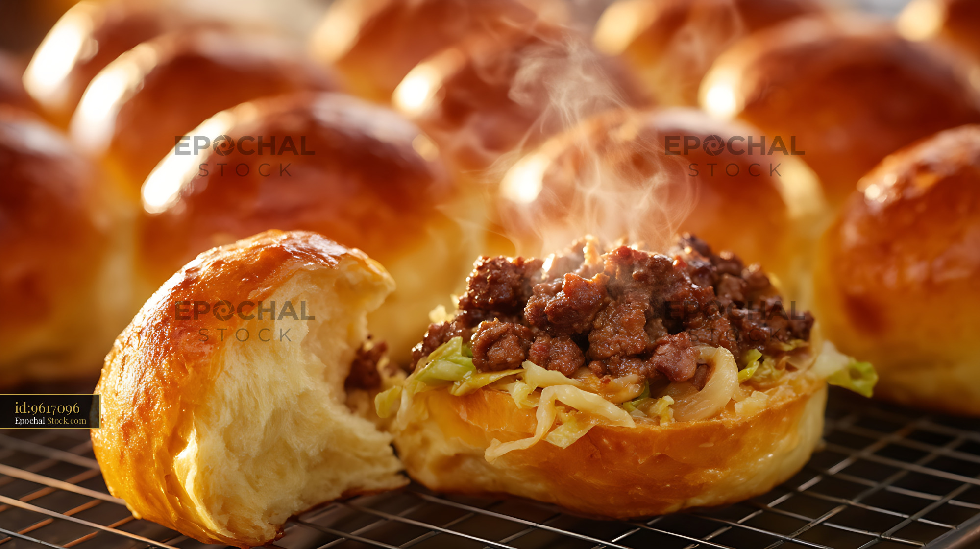 Beef Sliders with Caramelized Onions - stock photo