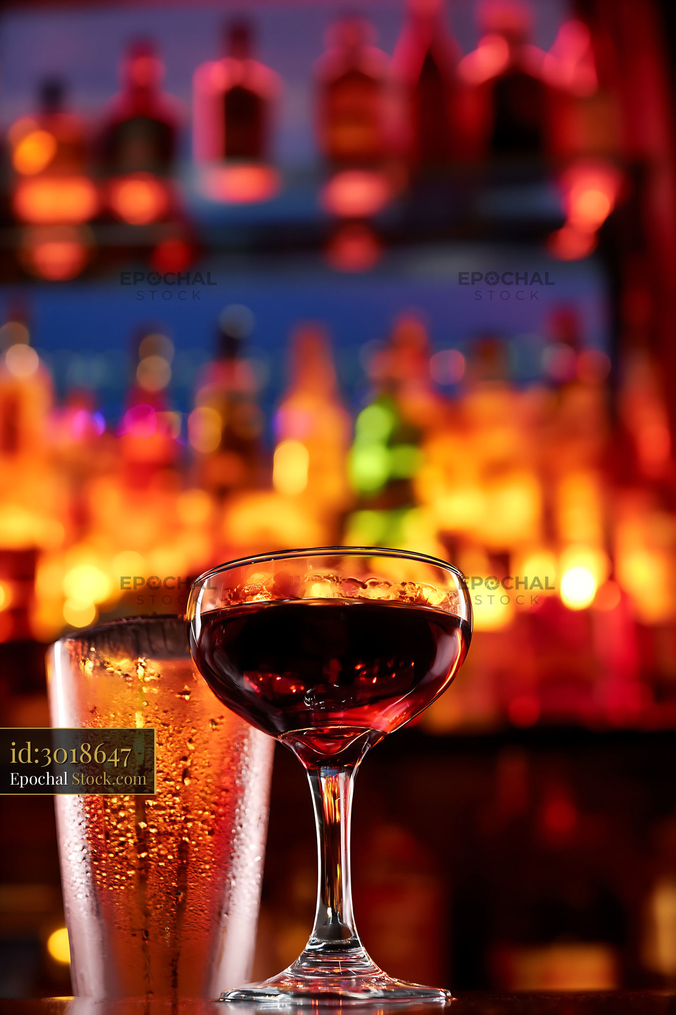 Bushwick Cocktail with Champagne Party Setting - stock photo