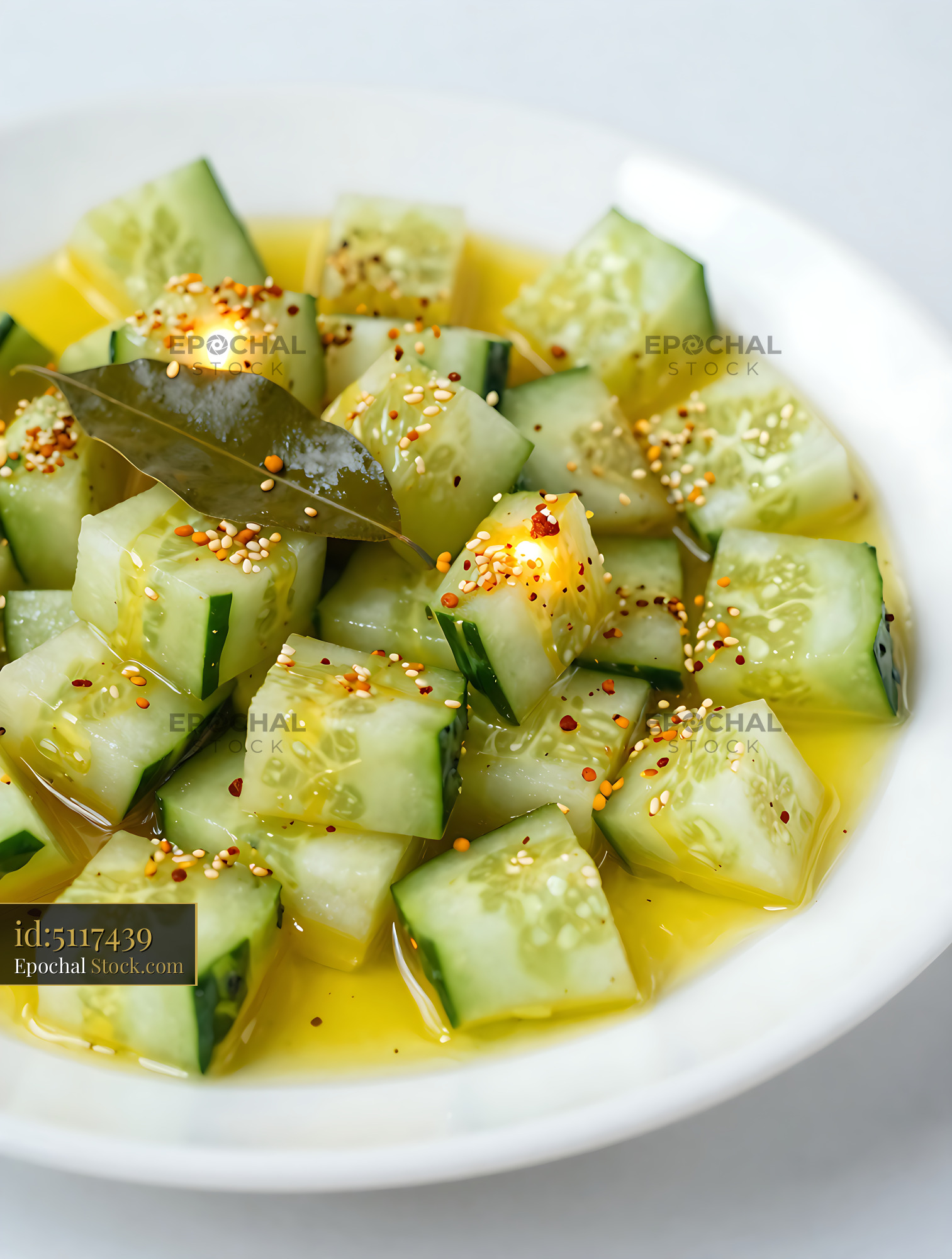 Kakdi Koshimbir Fresh Indian Cucumber Salad - stock photo