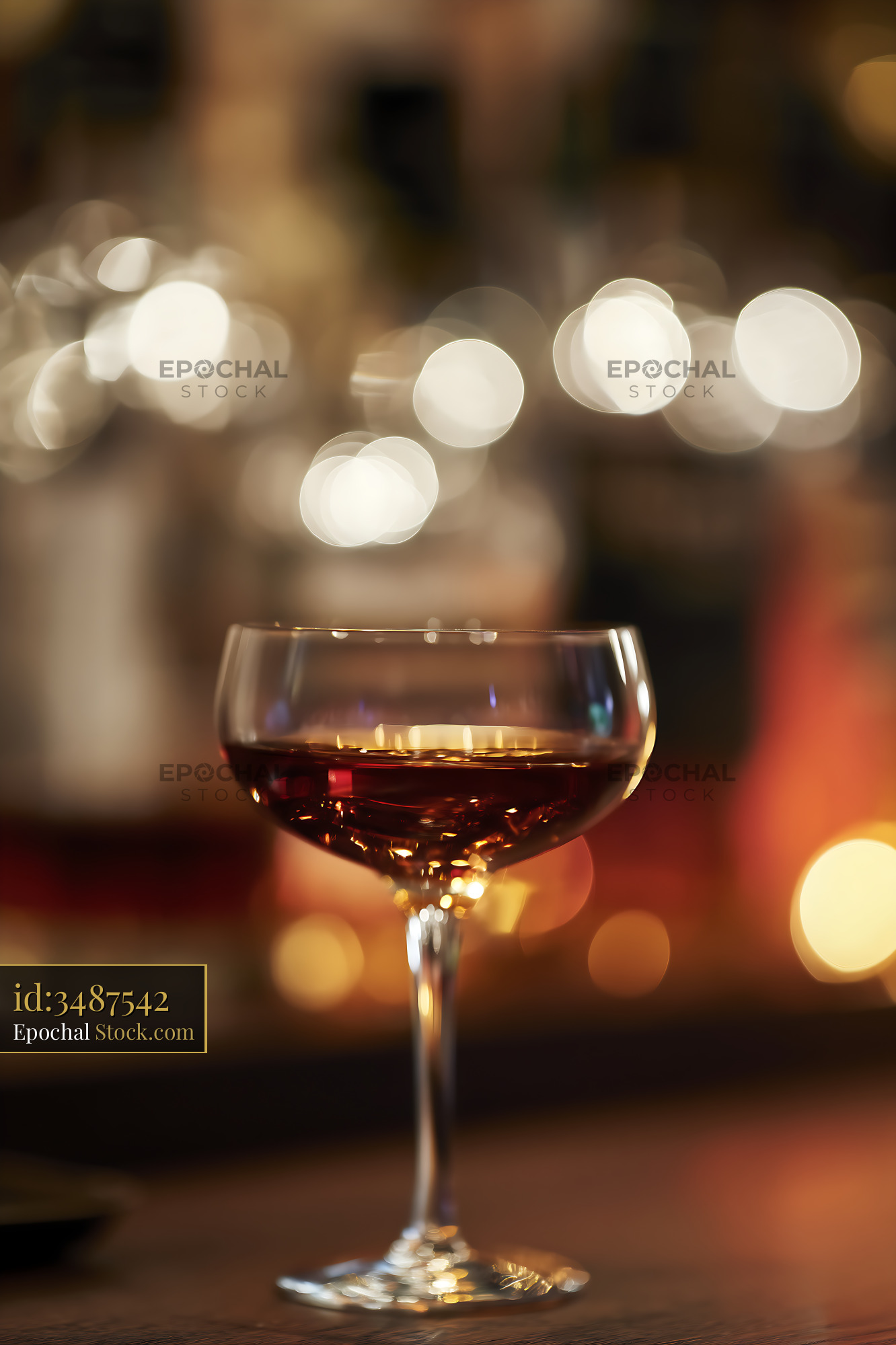 Bushwick Cocktail in Elegant Coupe Glass - stock photo