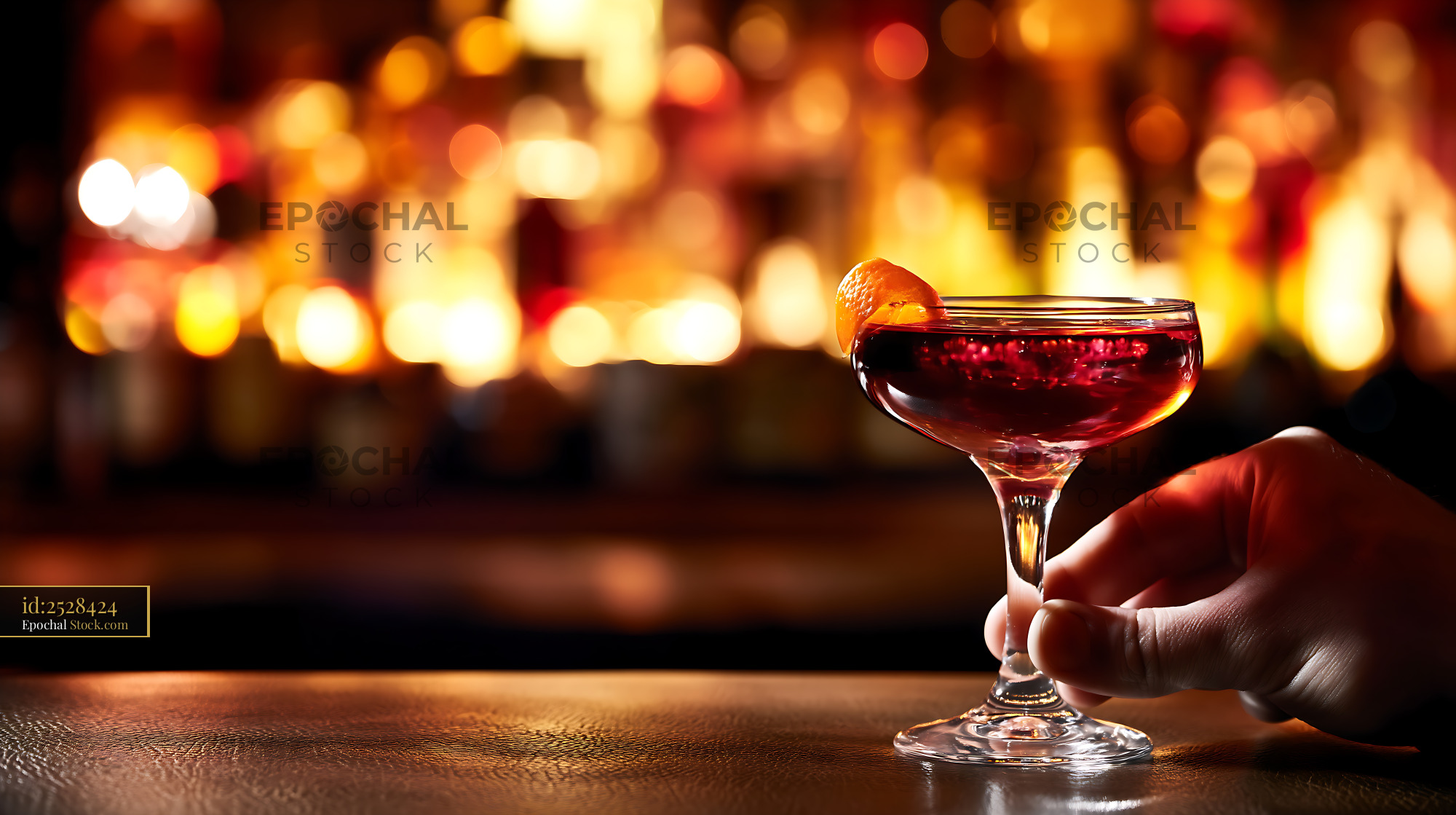 Bushwick Cocktail with Citrus Twist - stock photo