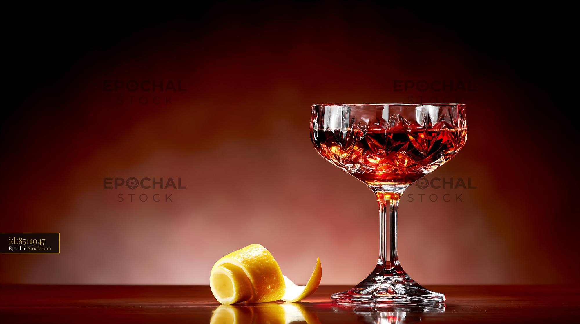 Saratoga Cocktail: Classic Elegance with Citrus - stock photo