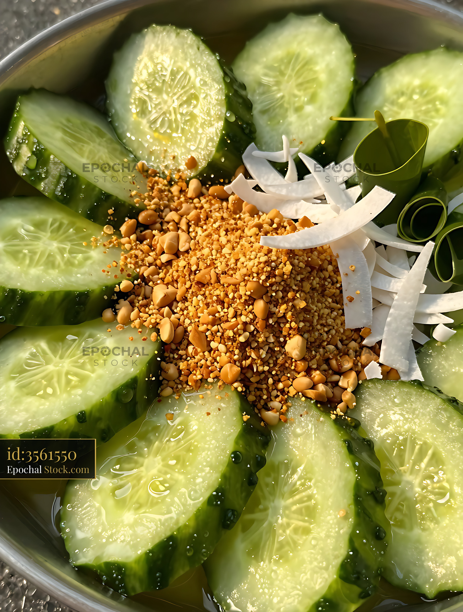 Kakdi Koshimbir Salad With Roasted Peanuts - stock photo