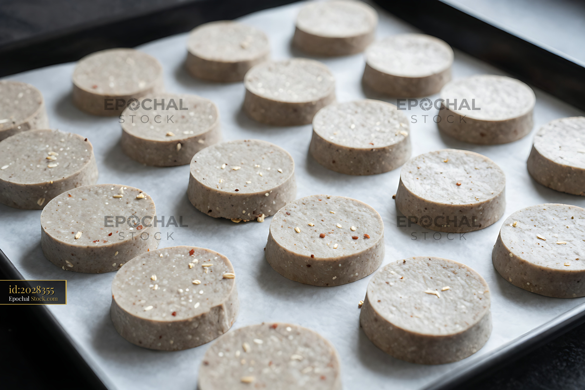 Homemade Herb Biscuits on Parchment - stock photo
