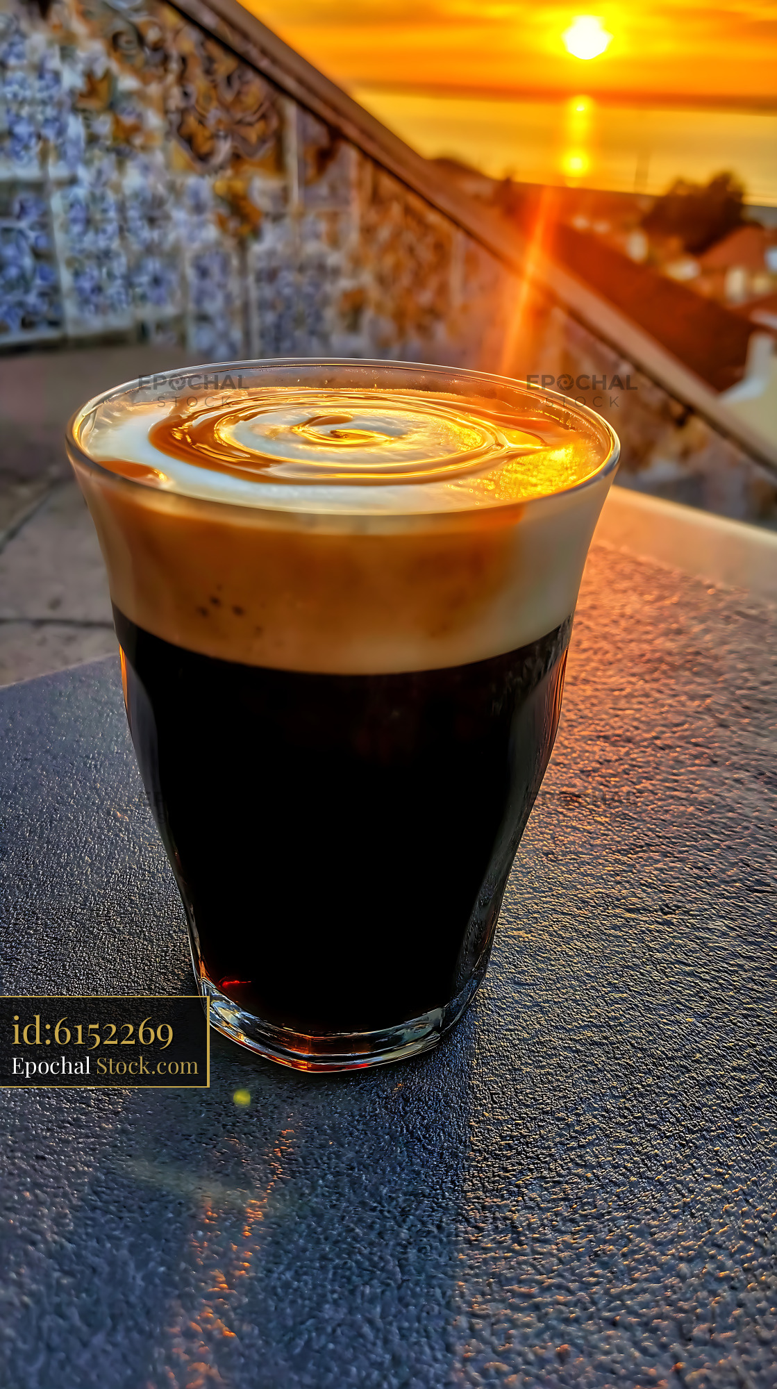 Creamy Nitro Caramel Coffee Cold Brew - stock photo