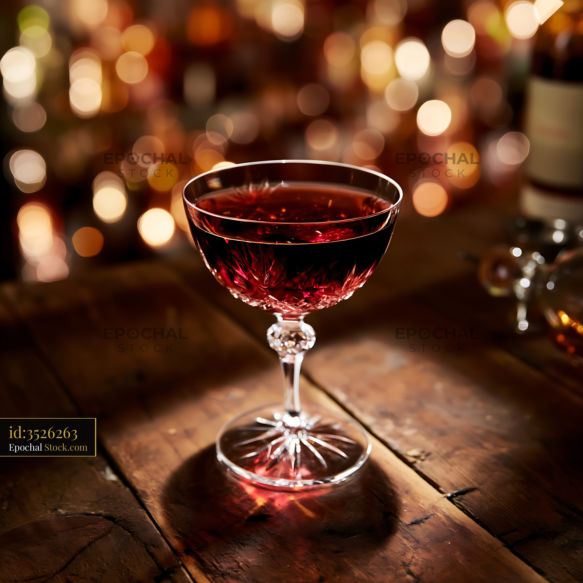 Bushwick Cocktail in Elegant Crystal Coupe - stock photo