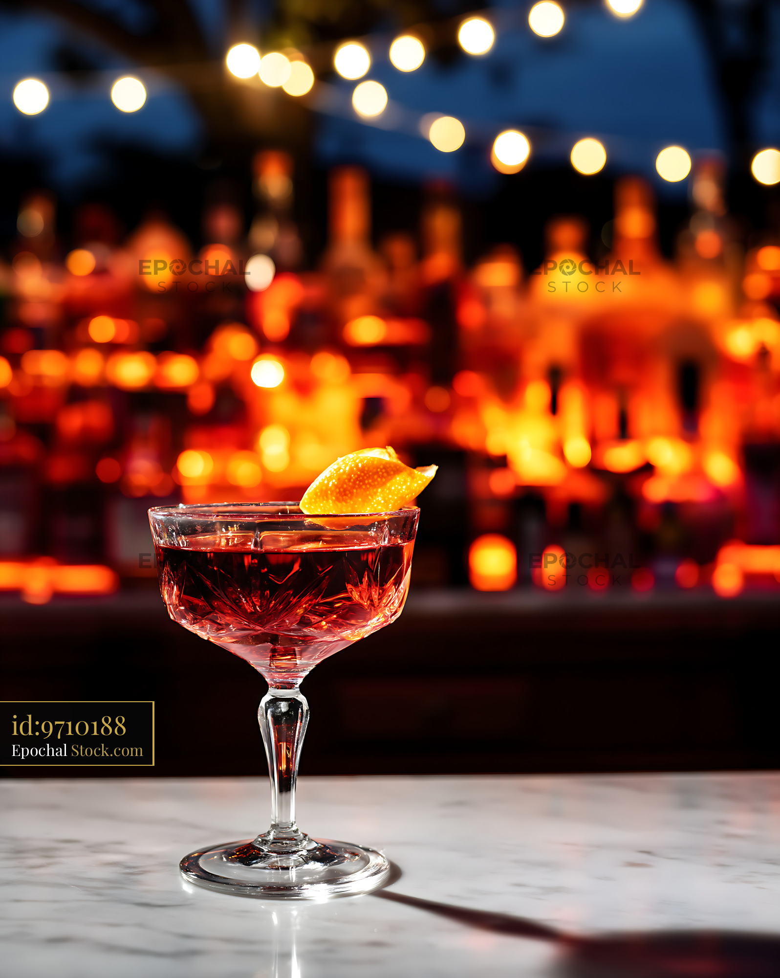 Bushwick Cocktail with Citrus Twist - stock photo