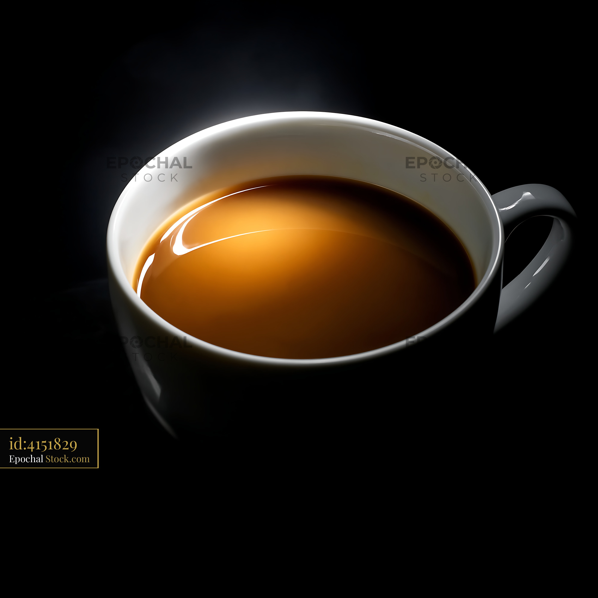 Steaming Espresso in Minimalist White Cup - stock photo