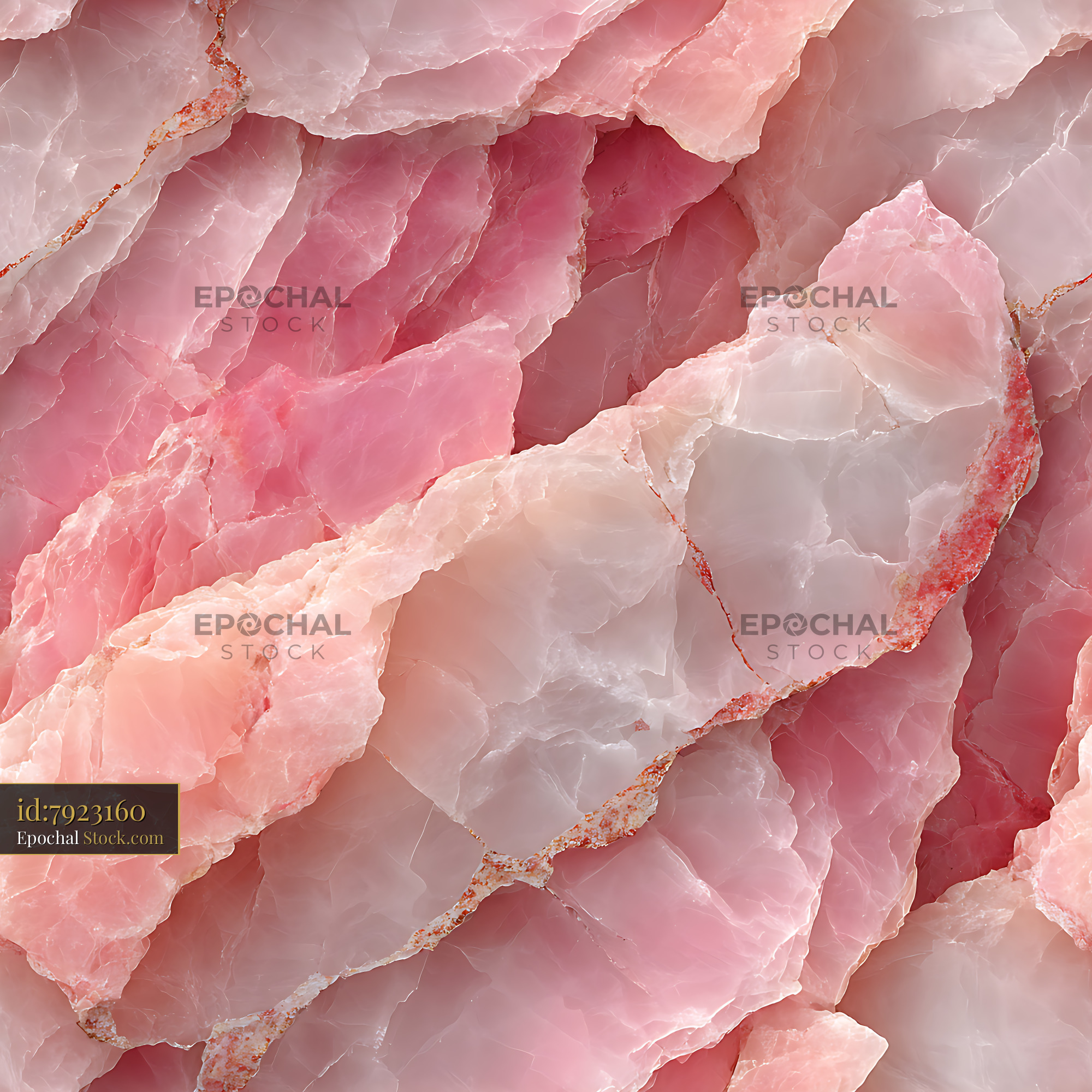 Rose Quartz Stone Mineral Slabs Seamless Pattern - stock photo