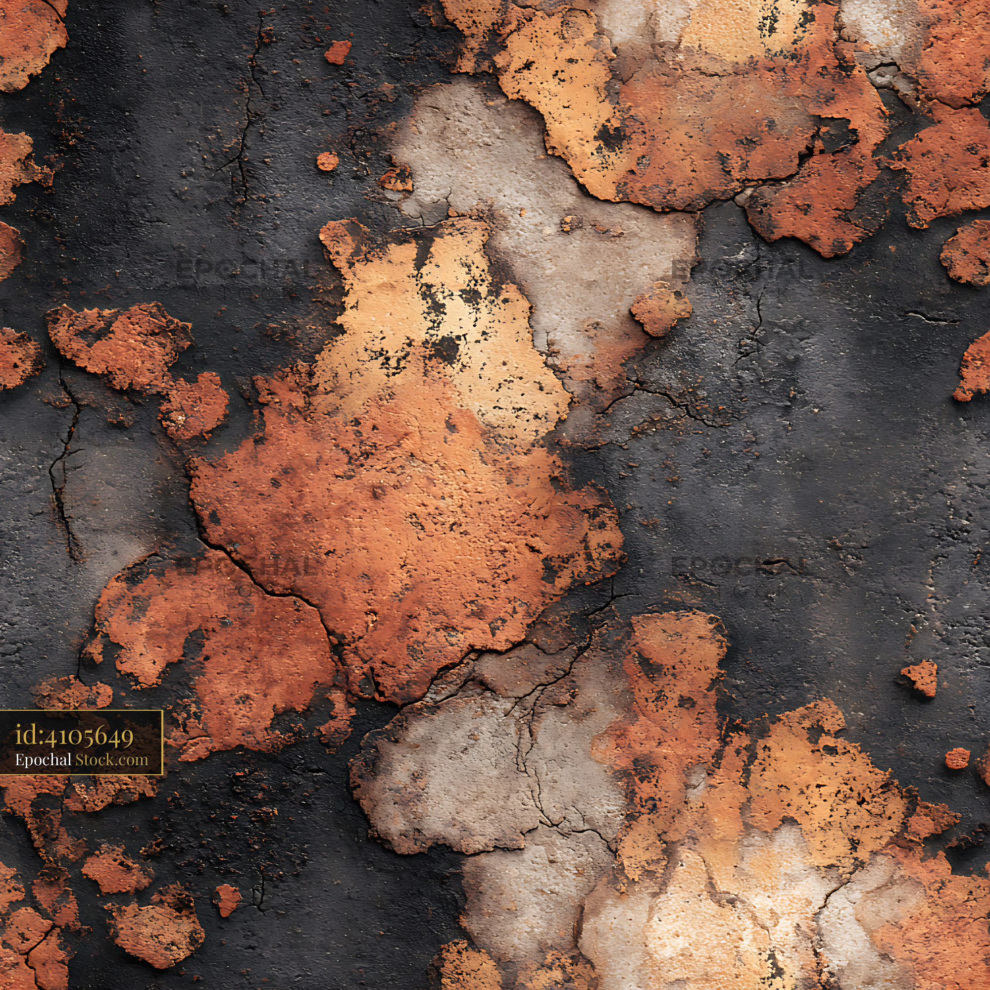 Industrial Rust and Peeling Paint Seamless Pattern - stock photo