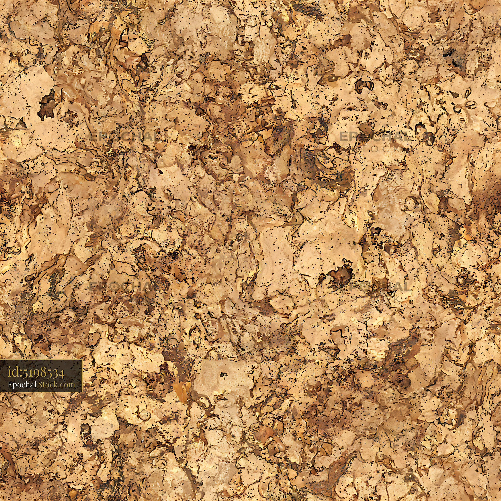 Rustic Natural Cork Wood Texture Seamless Pattern - stock photo