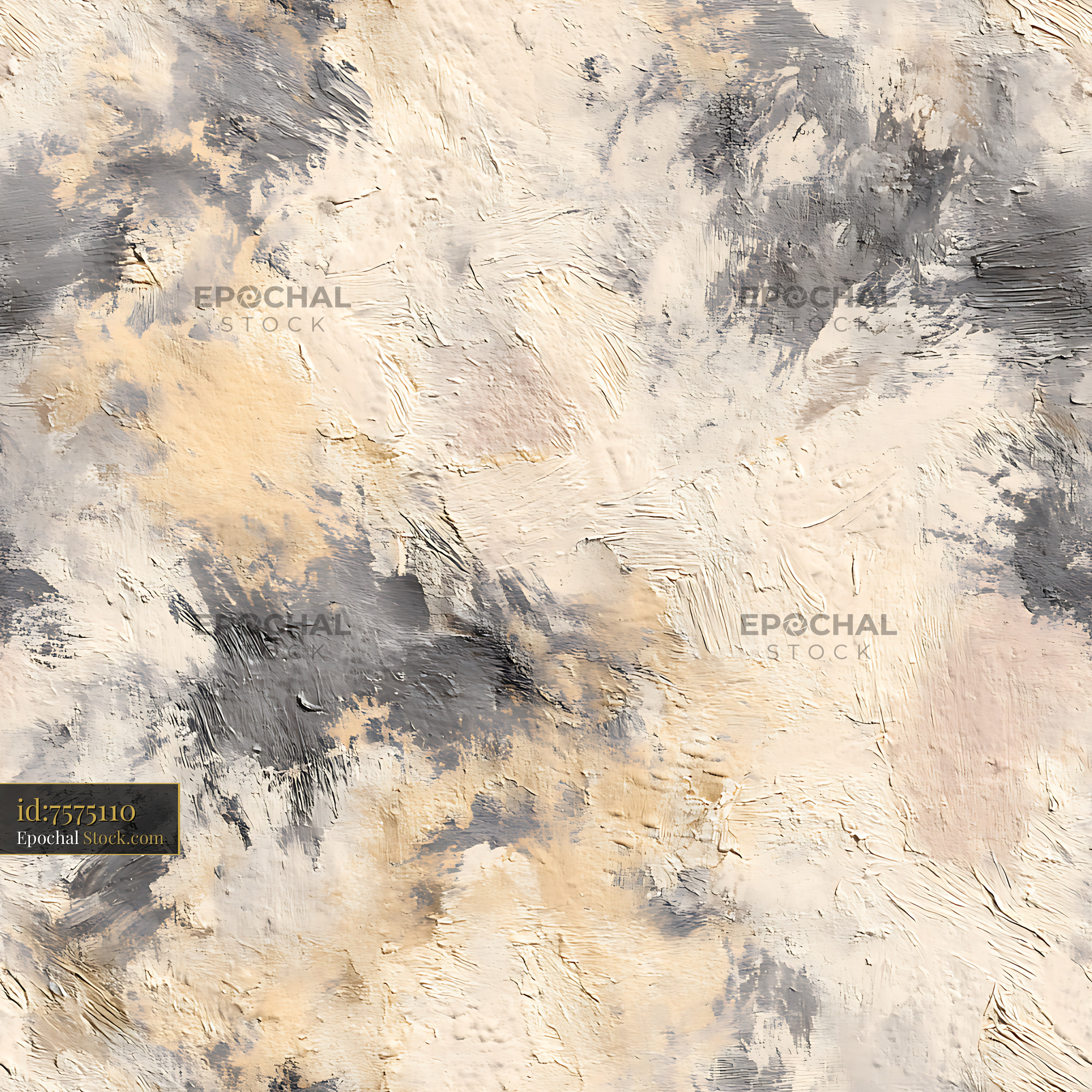 Painterly Neutral Impasto Texture Seamless Pattern - stock photo