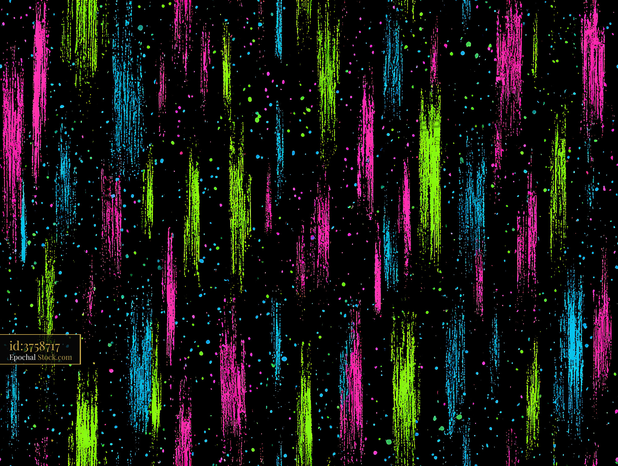 Abstract Neon Grunge Brush Stroke Seamless Pattern - stock photo