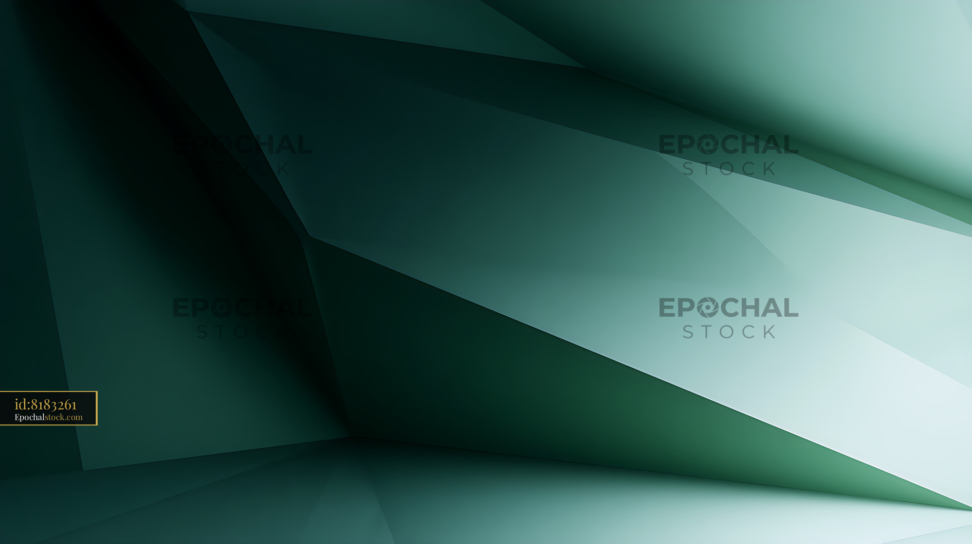 Watermarked full-resolution preview of Layered Green Geometric Abstract Background