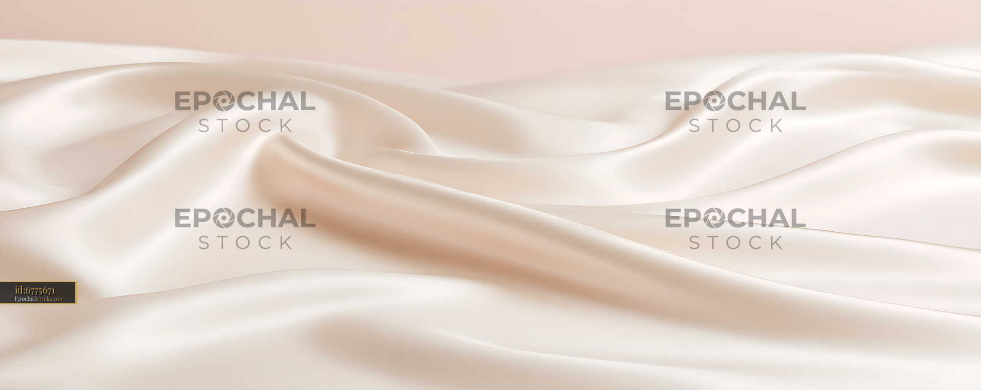 Watermarked full-resolution preview of Soft cream satin folds in an abstract minimalist background