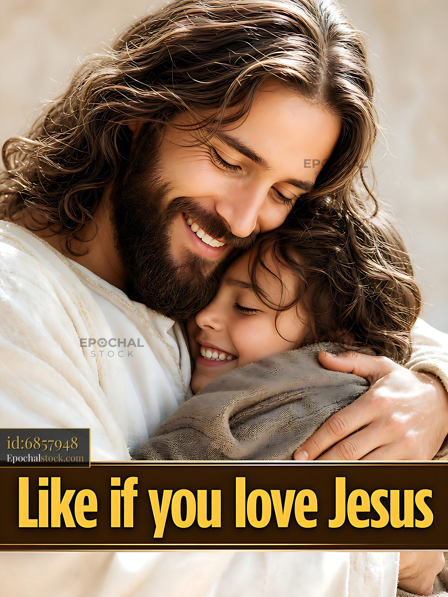 Watermarked full-resolution preview of Hug between man and child expressing joy and love
