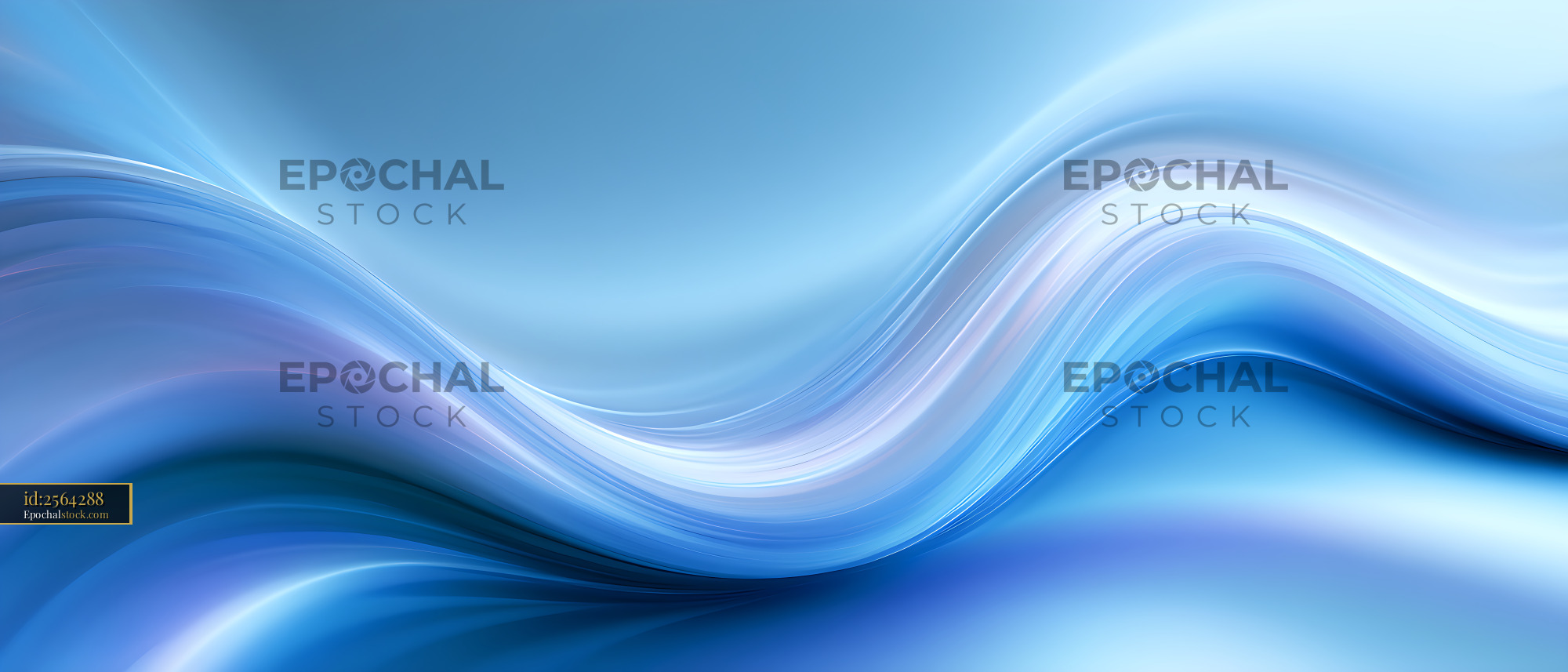Watermarked full-resolution preview of Luminous abstract blue wave pattern