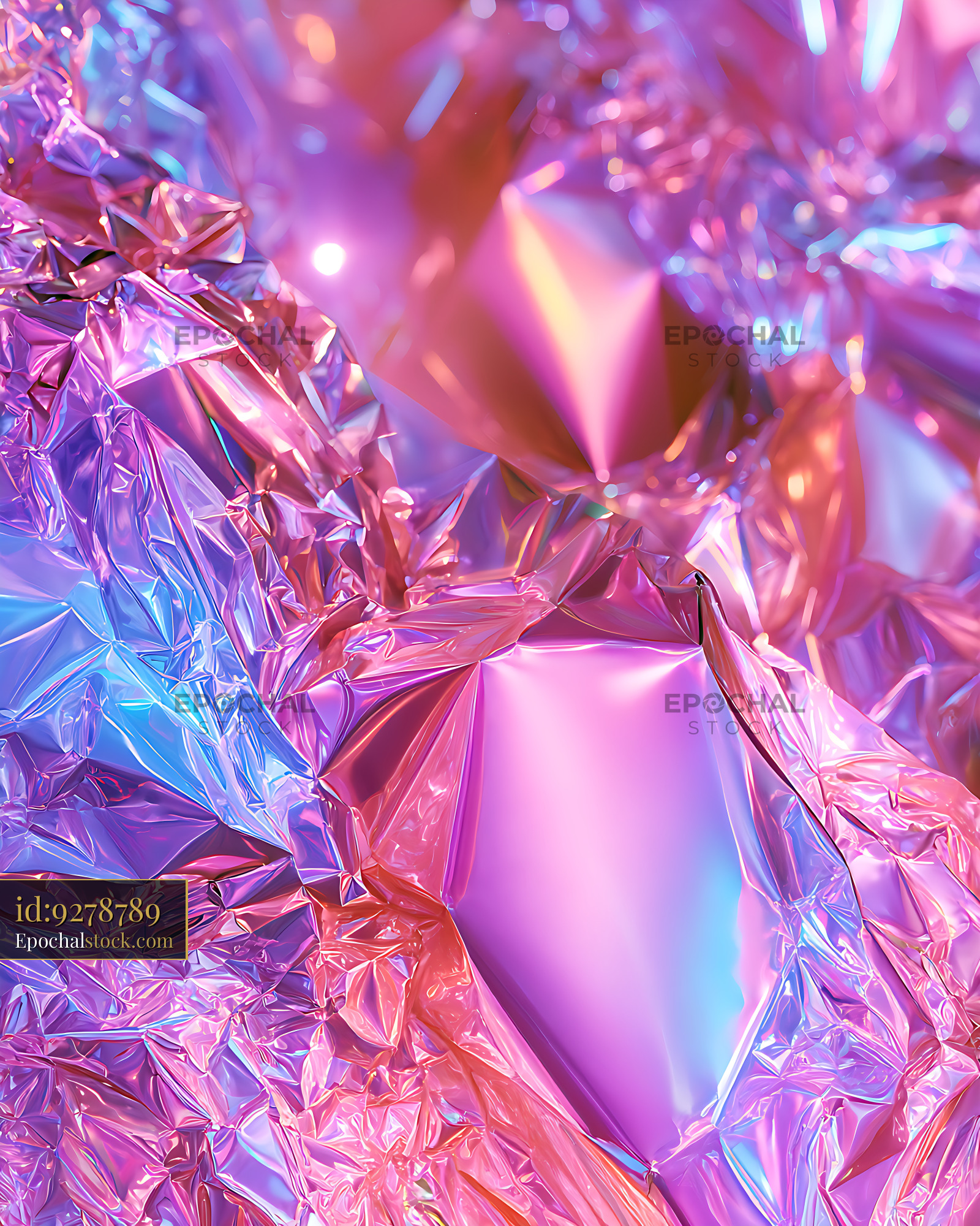 Watermarked full-resolution preview of Luminous abstract iridescent metallic background