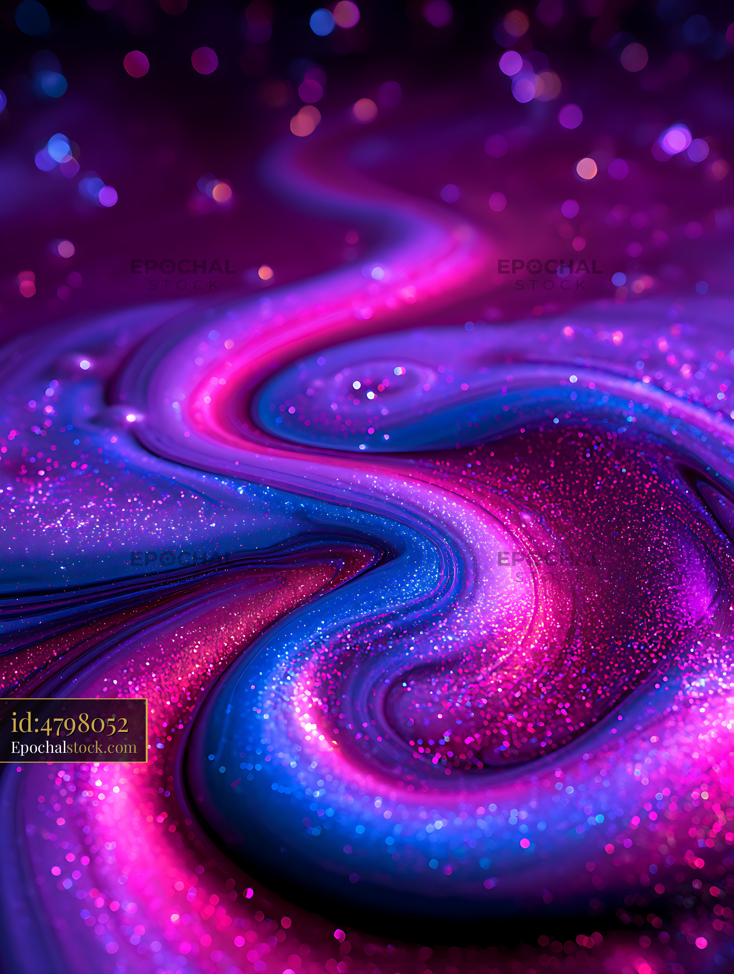 Watermarked full-resolution preview of Vibrant abstract neon fluid waves