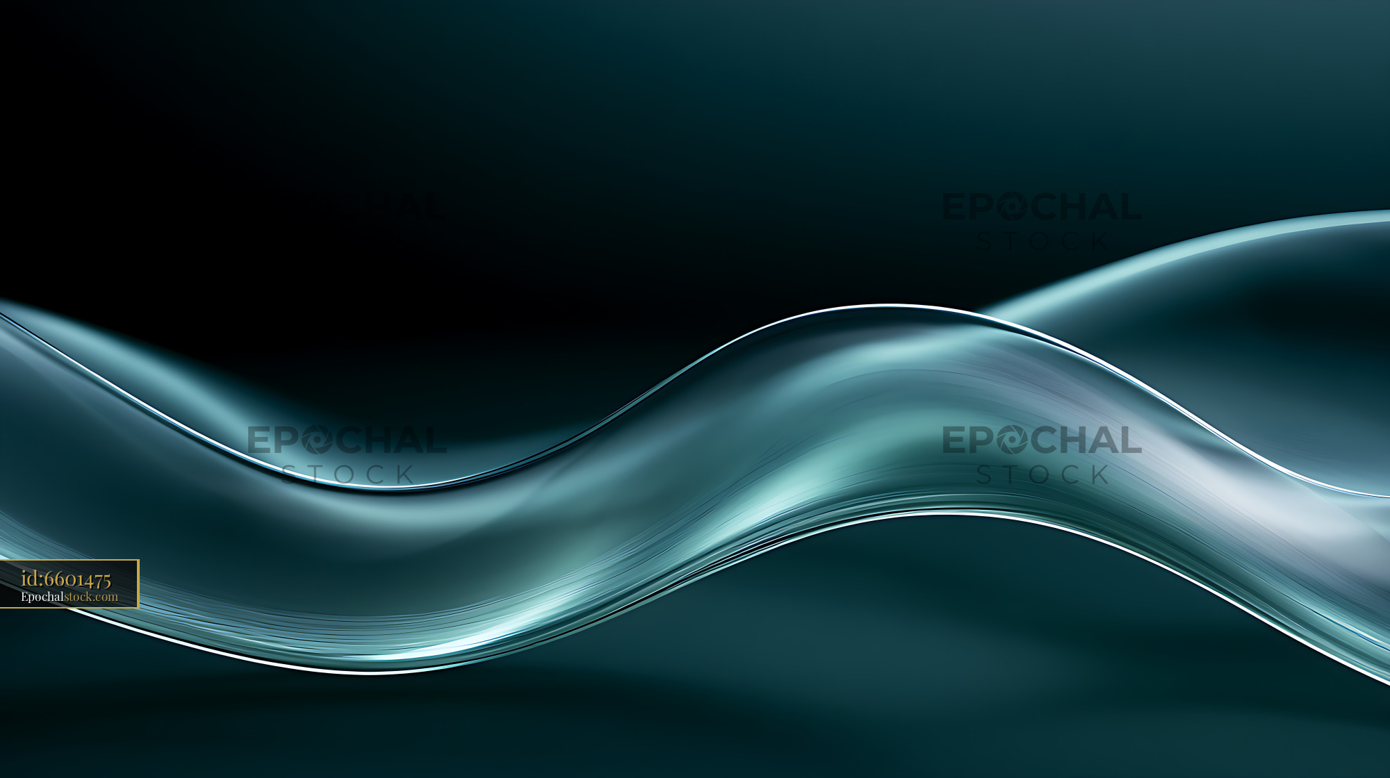 Watermarked full-resolution preview of Luminous teal abstract wave background