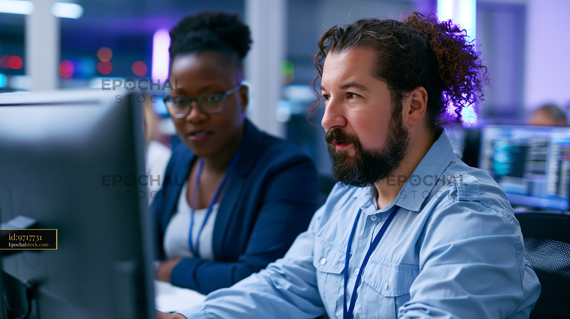 Team in Security Awareness Training in a Modern Office Setting - stock photo