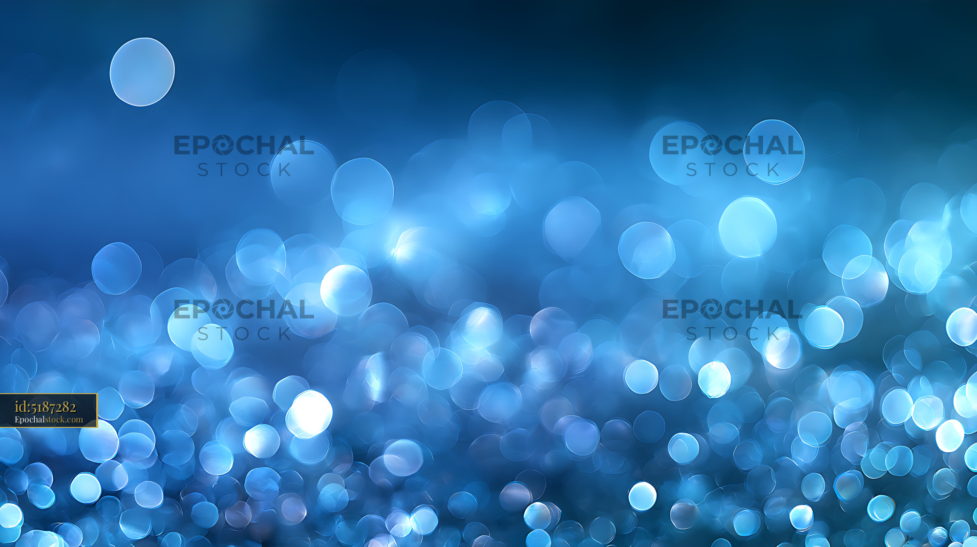 Watermarked full-resolution preview of Blue abstract bokeh background with glowing circles