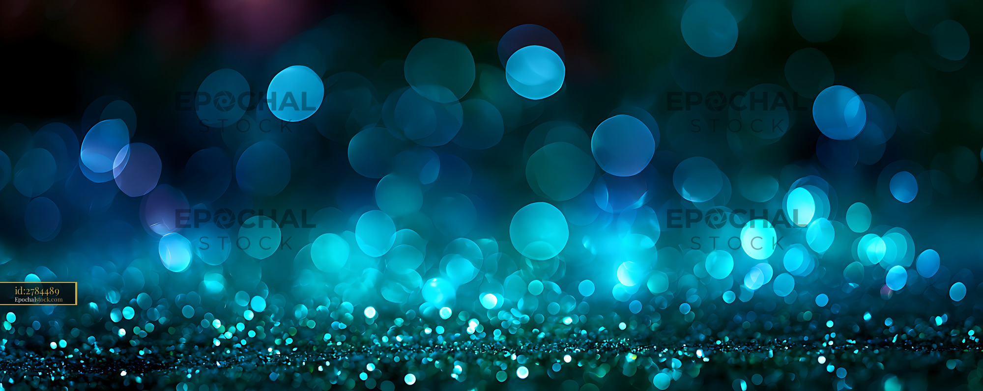 Watermarked full-resolution preview of Glowing blue turquoise bokeh abstract background