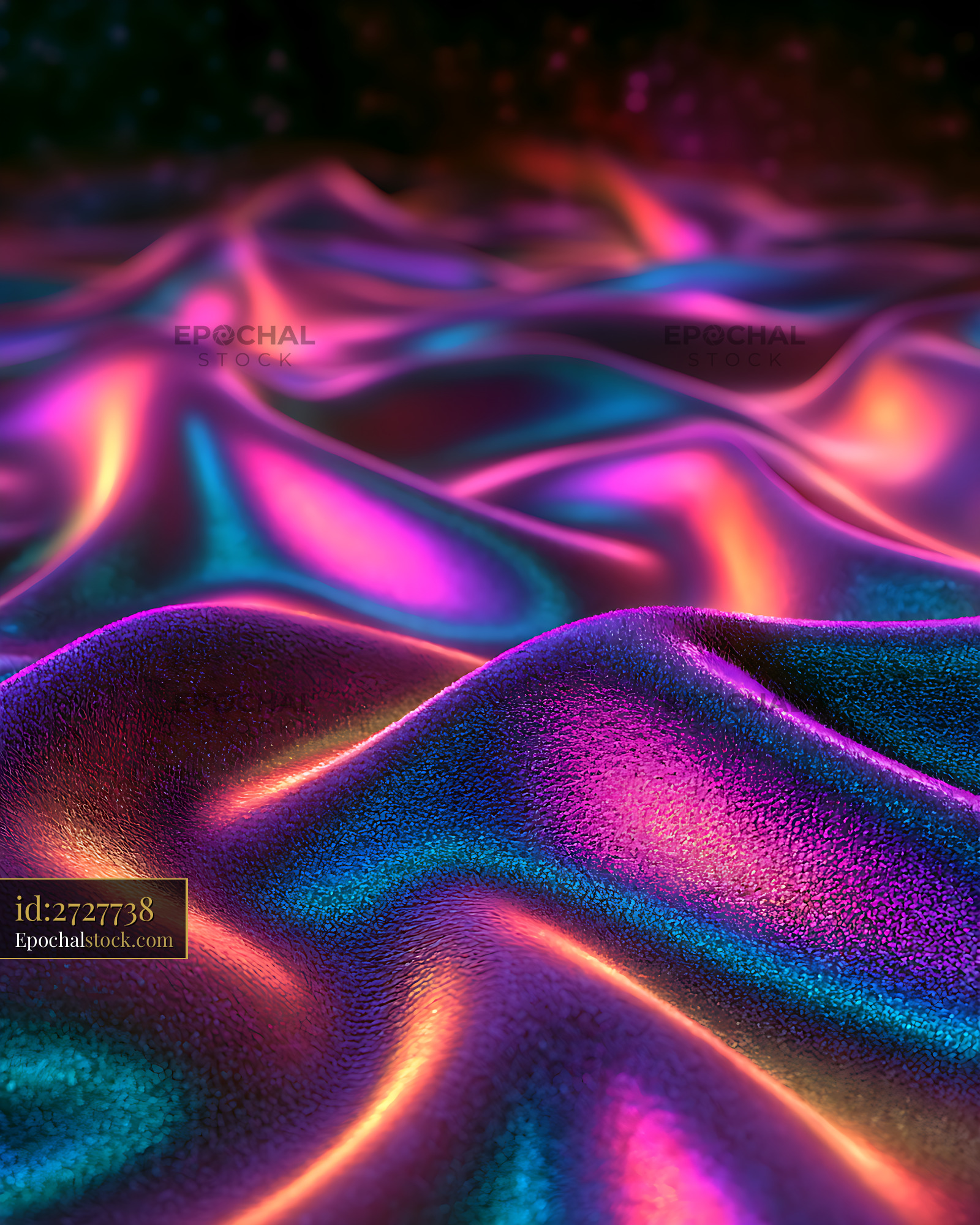 Watermarked full-resolution preview of Vibrant abstract neon textured waves