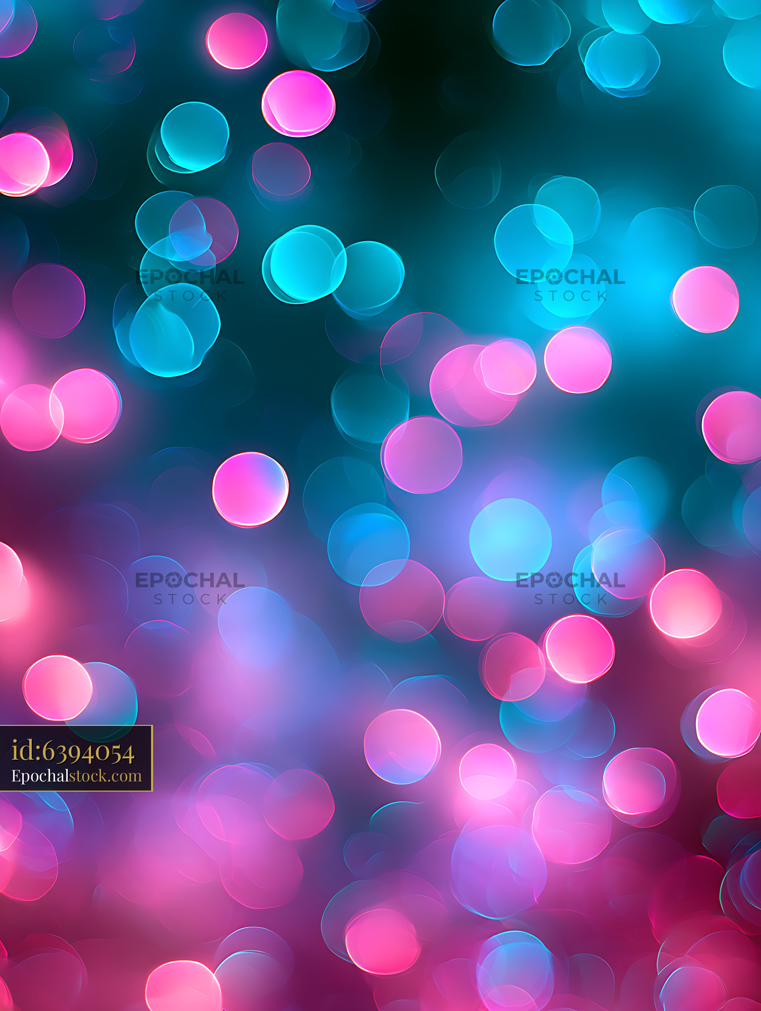 Watermarked full-resolution preview of Vibrant neon circles in pink and blue
