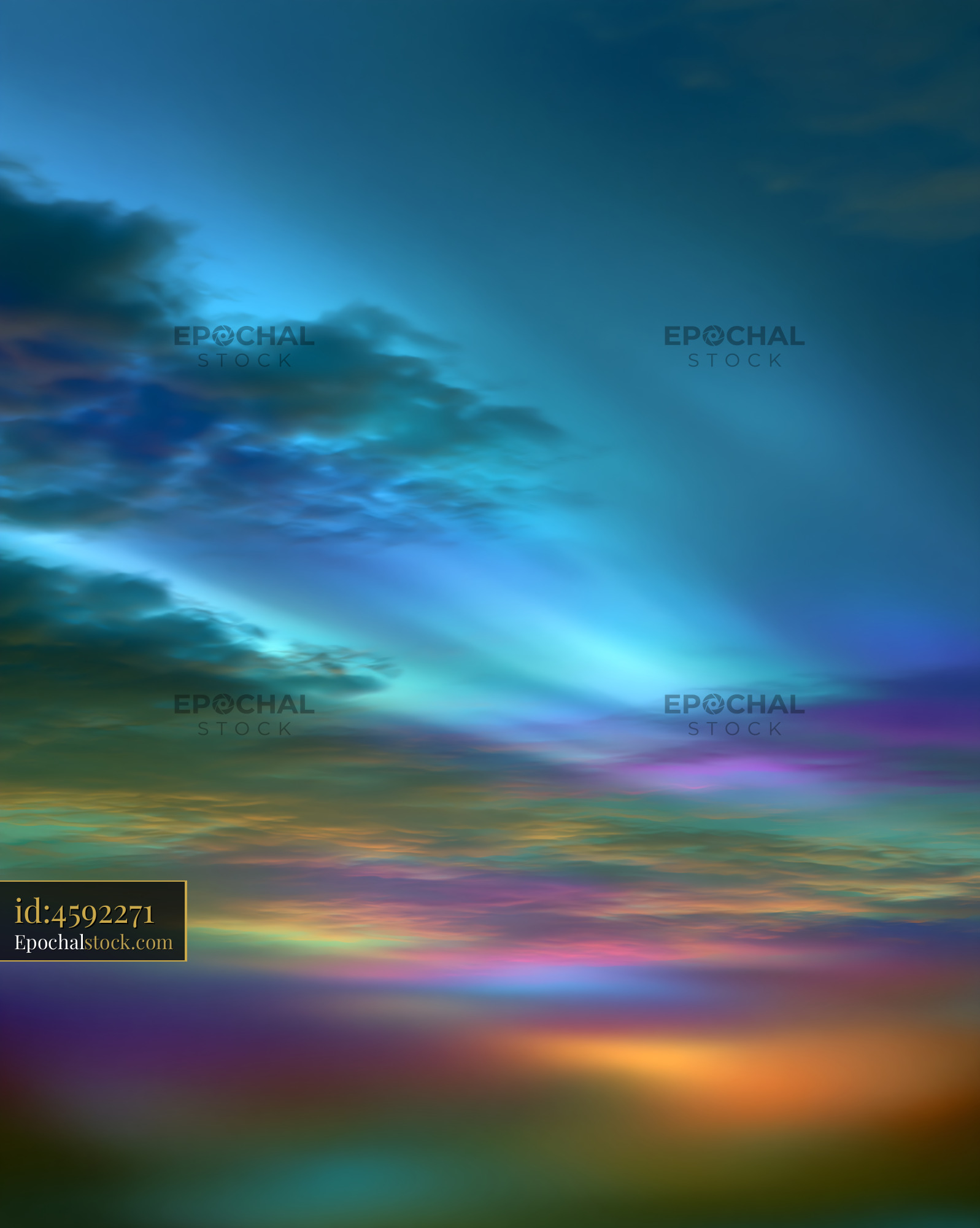 Watermarked full-resolution preview of Colorful sky with clouds during twilight