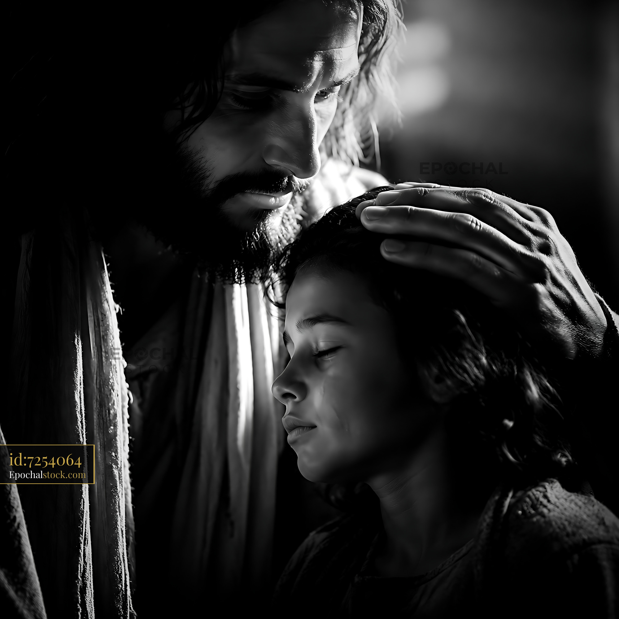 Watermarked full-resolution preview of Father and child sharing a moment of connection