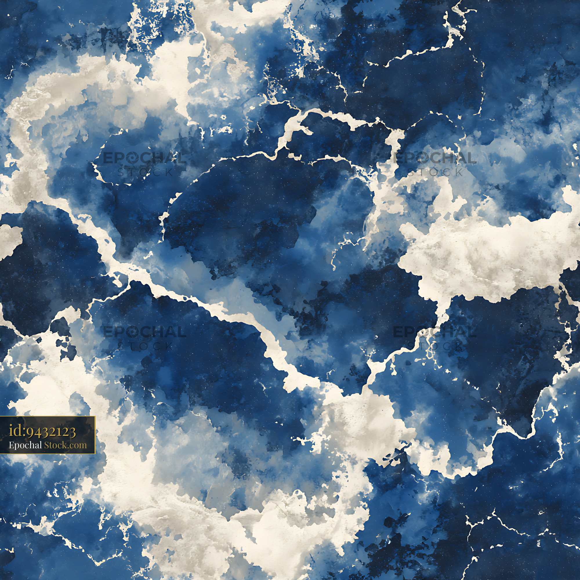 Indigo Watercolor Marble Texture