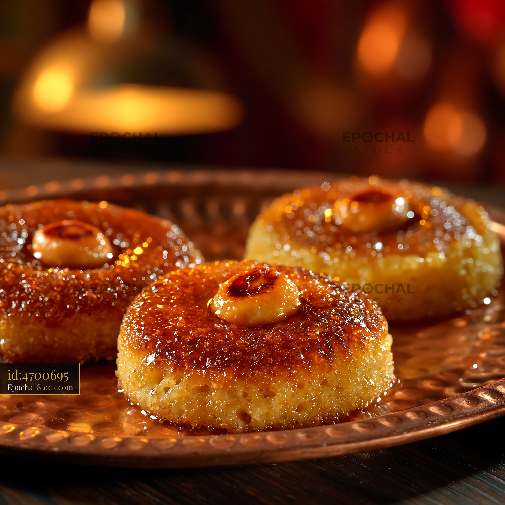 Traditional sekerpare hazelnut biscuits on a hammered copper plate - stock photo