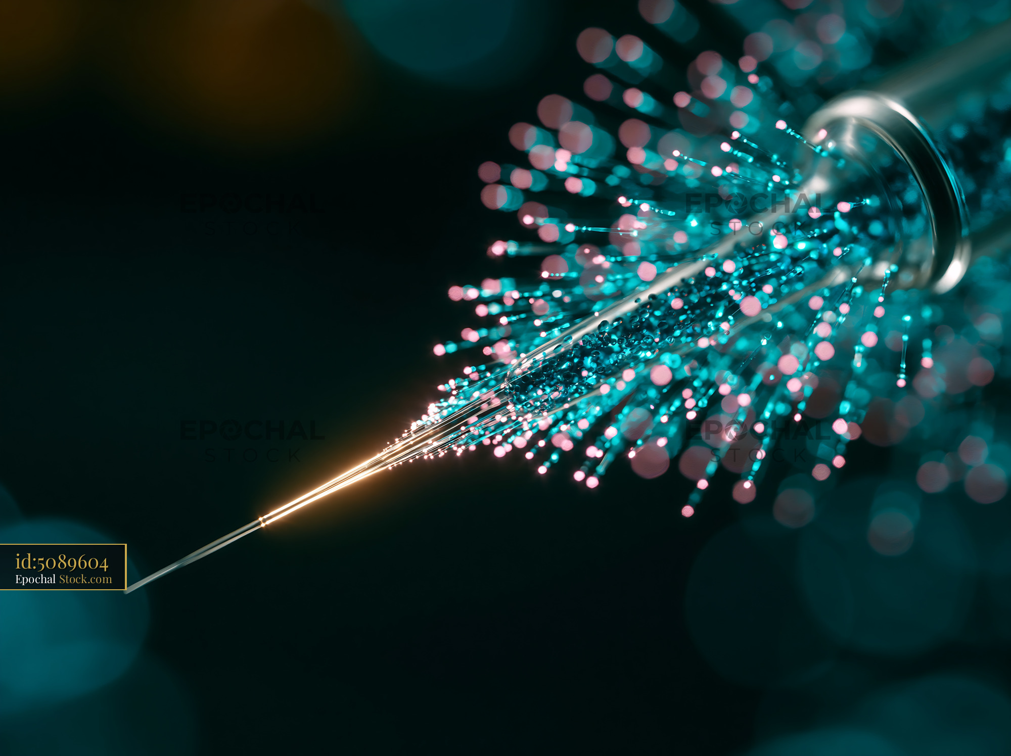 Fiber optic raman probe for dna sensing and molecular analysis - stock photo