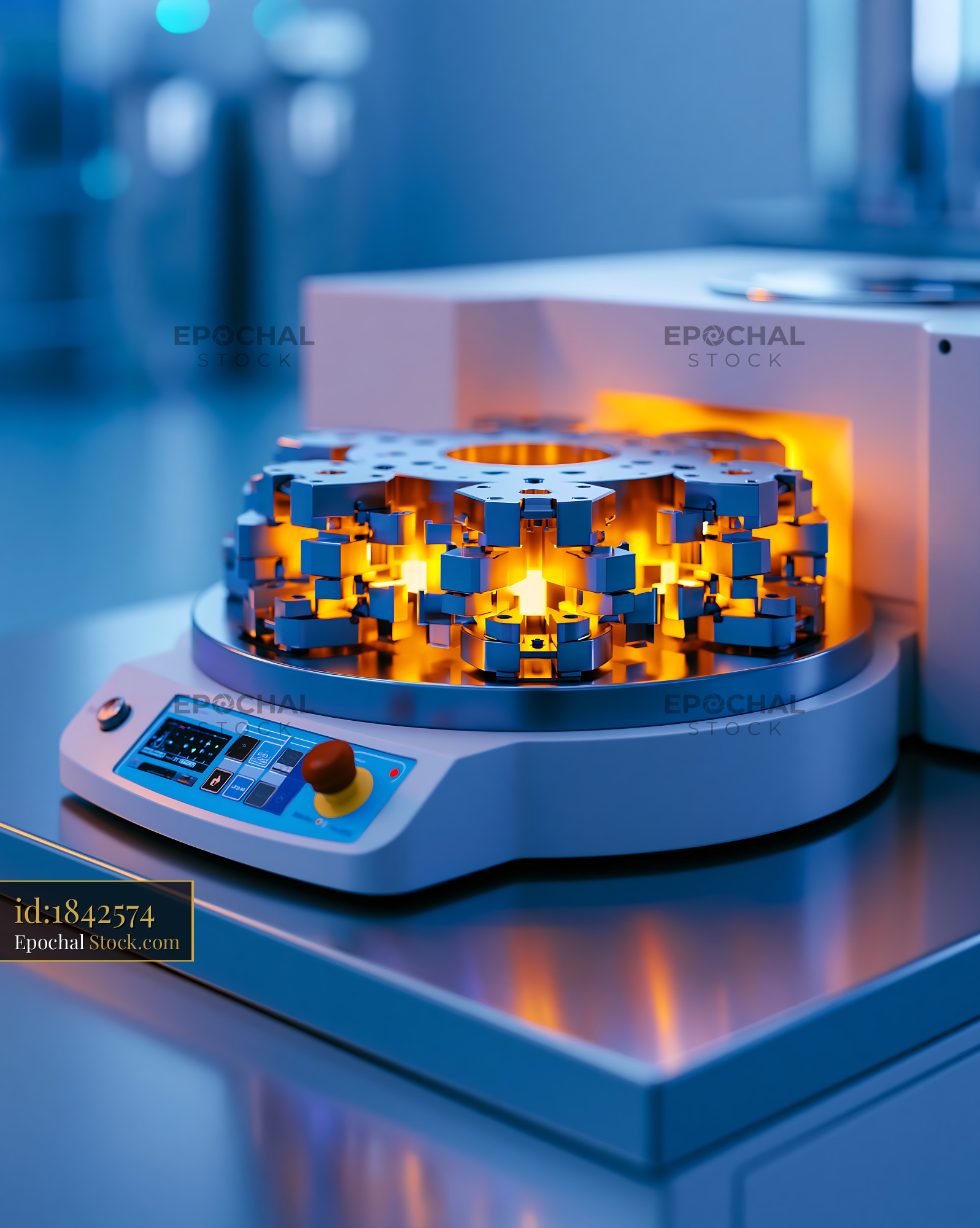 Advanced instrument for multi angle light scattering analysis in a lab - stock photo